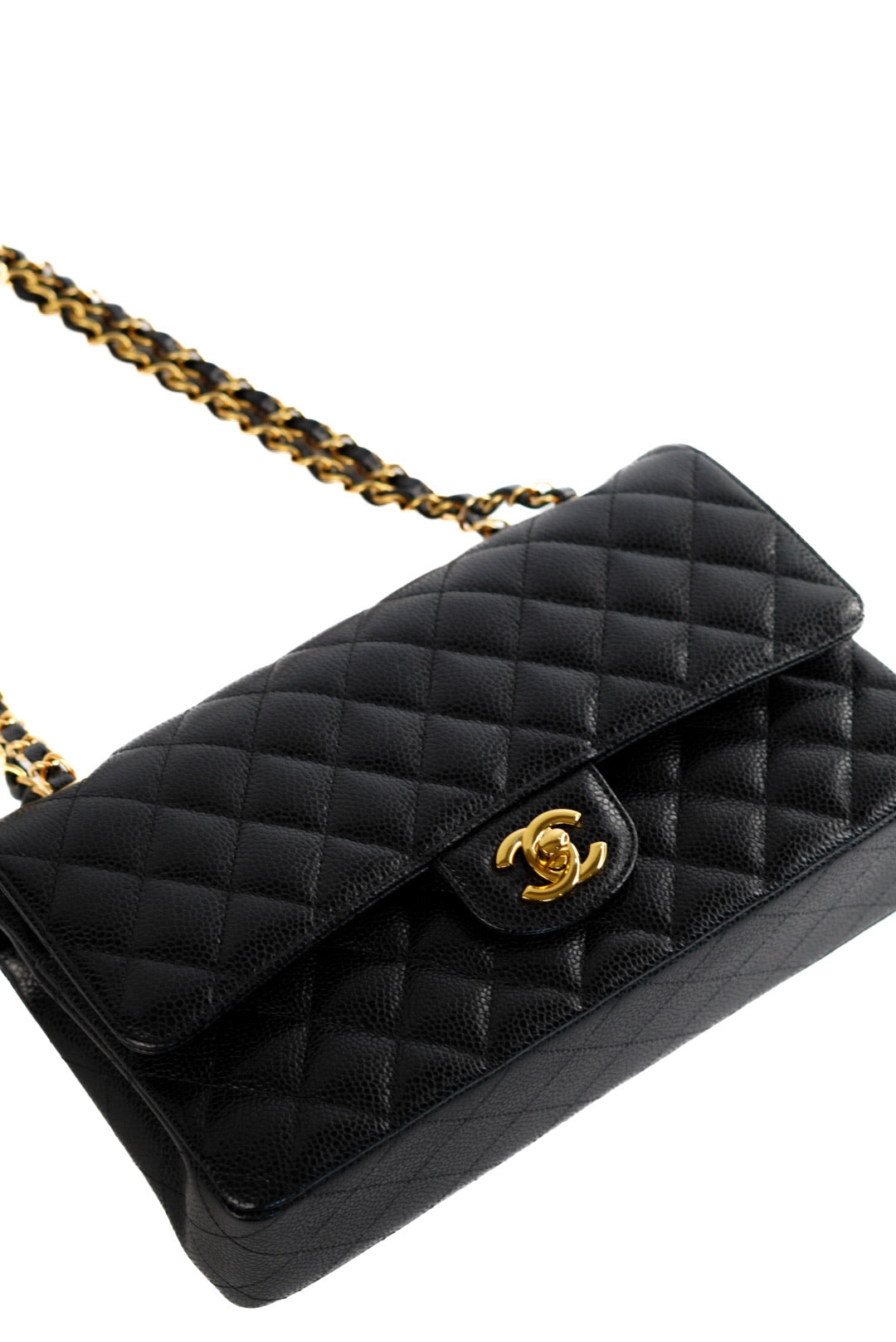 Chanel Classic Double Flap Caviar Leather Gold Hardware