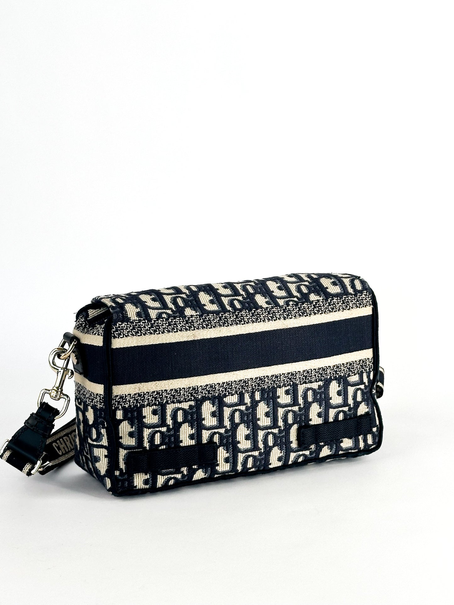 Christian Dior Camp Bag Blue Oblique Small Embroidery