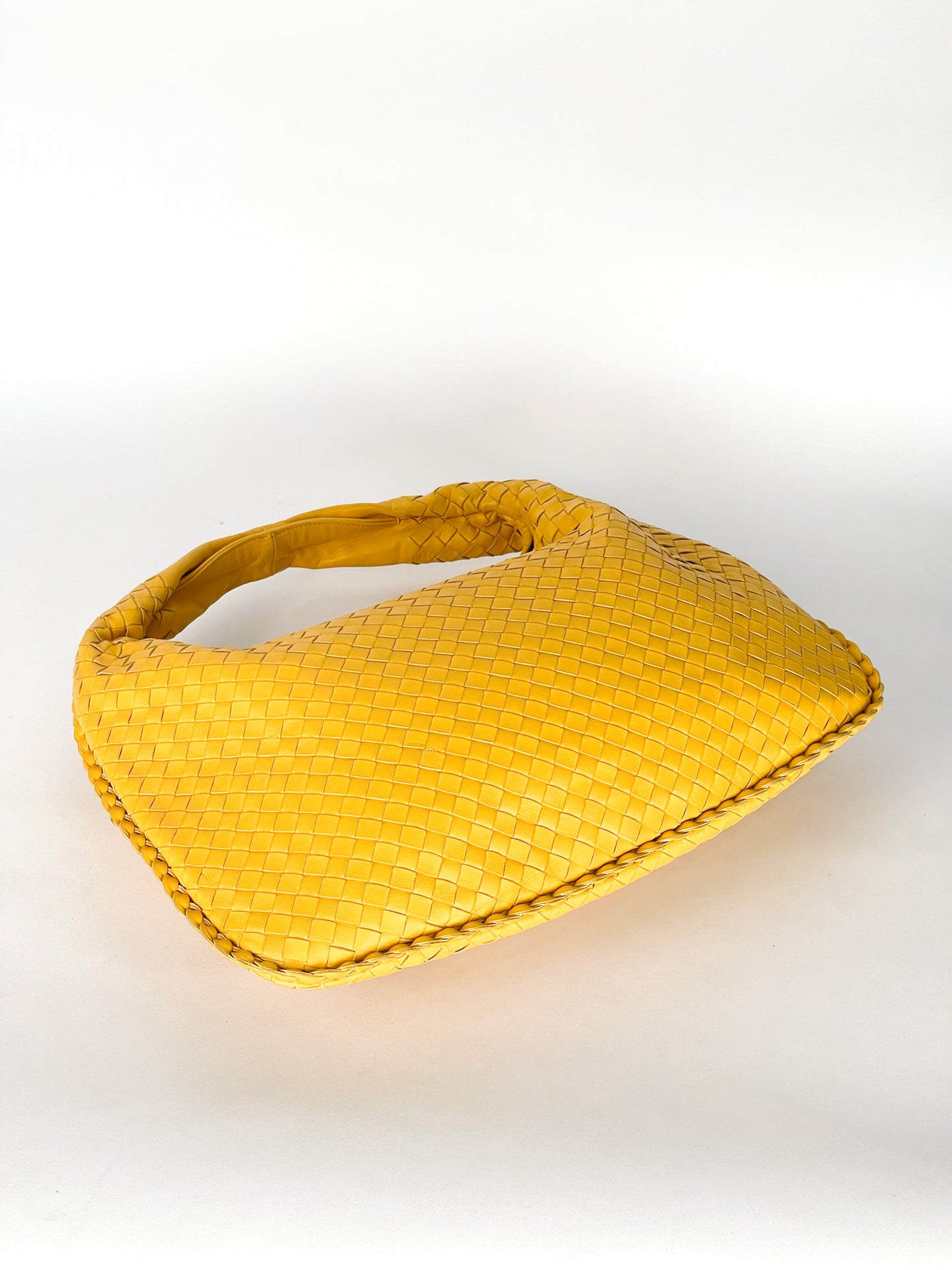 Bottega Veneta Intrecciato Leather Hobo Bag Yellow