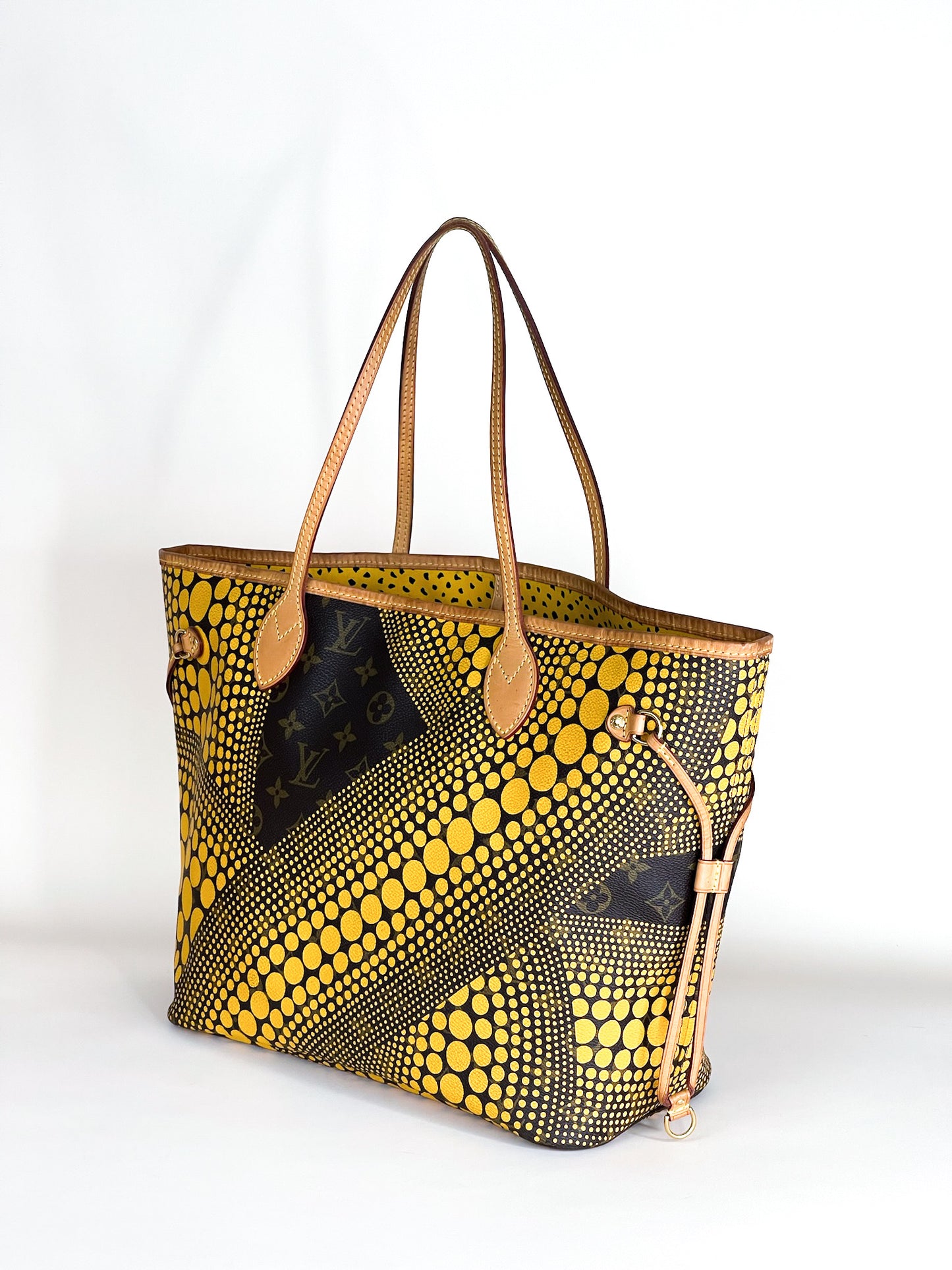 Louis Vuitton Neverfull Yayoi Kusama X Limited Edition Wave Monogram MM Tote Bag