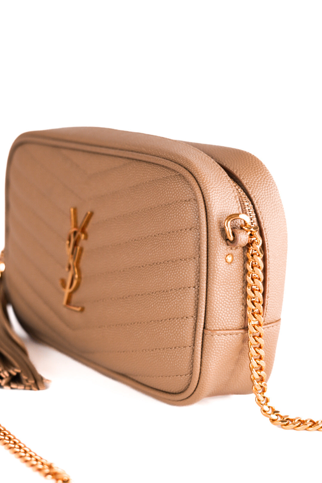 Saint Laurent Grain De Poudre Matelasse Monogram Mini Lou Camera Bag