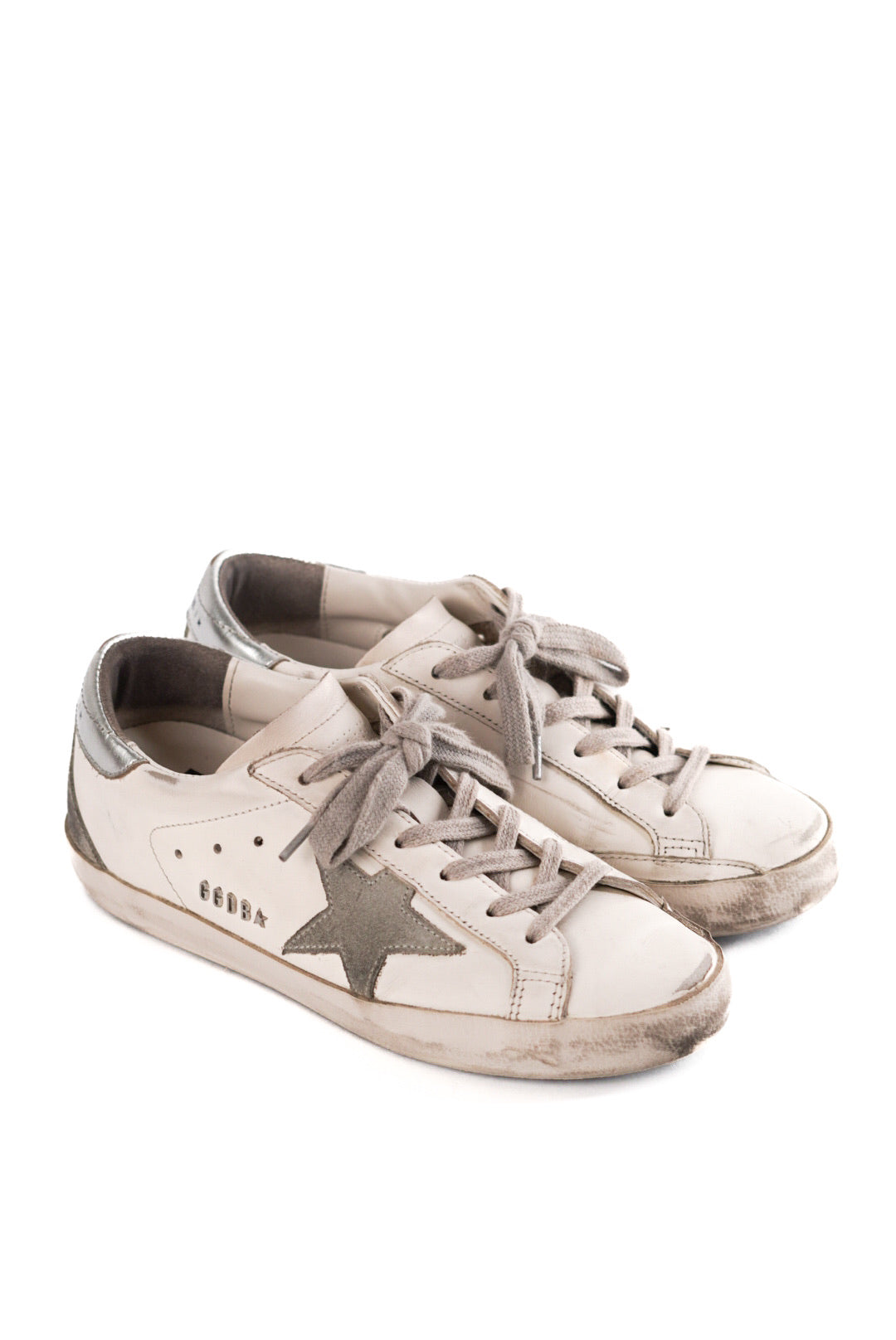 Golden Goose Leather and Suede Superstar Low Top Sneakers Size 36