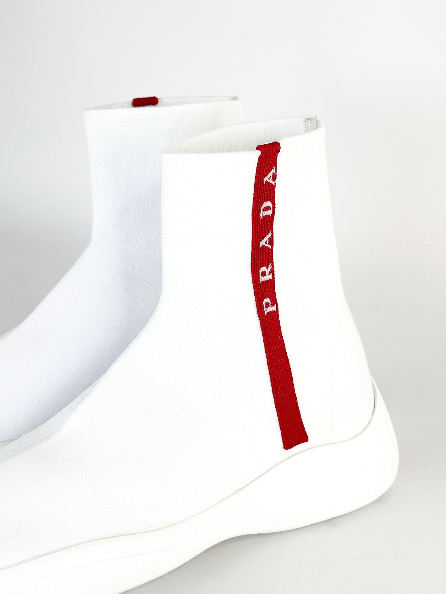 Prada America’s Cup Logo Sock Sneakers Size 35