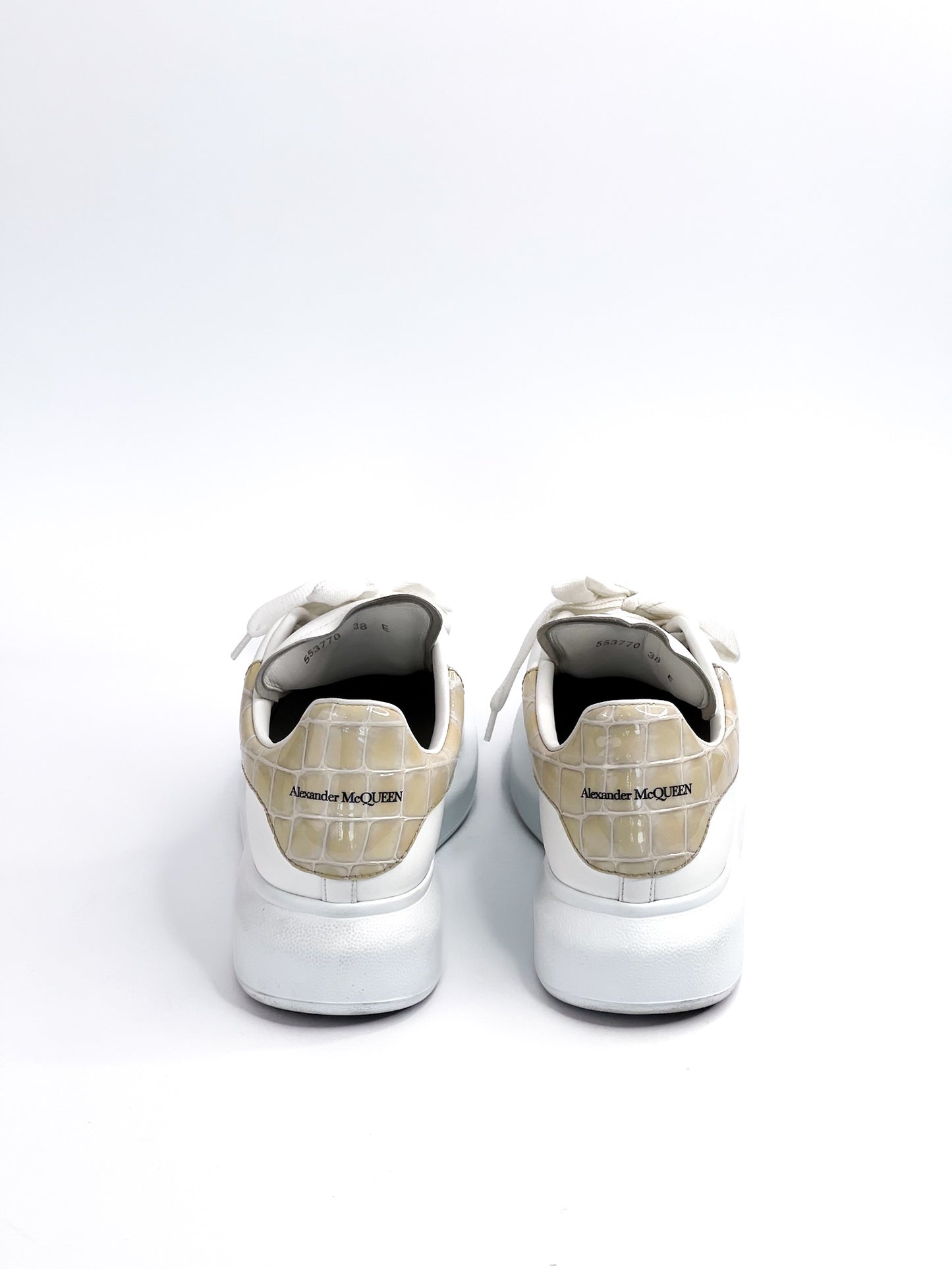 Alexander McQueen White Leather Sneakers Size 38