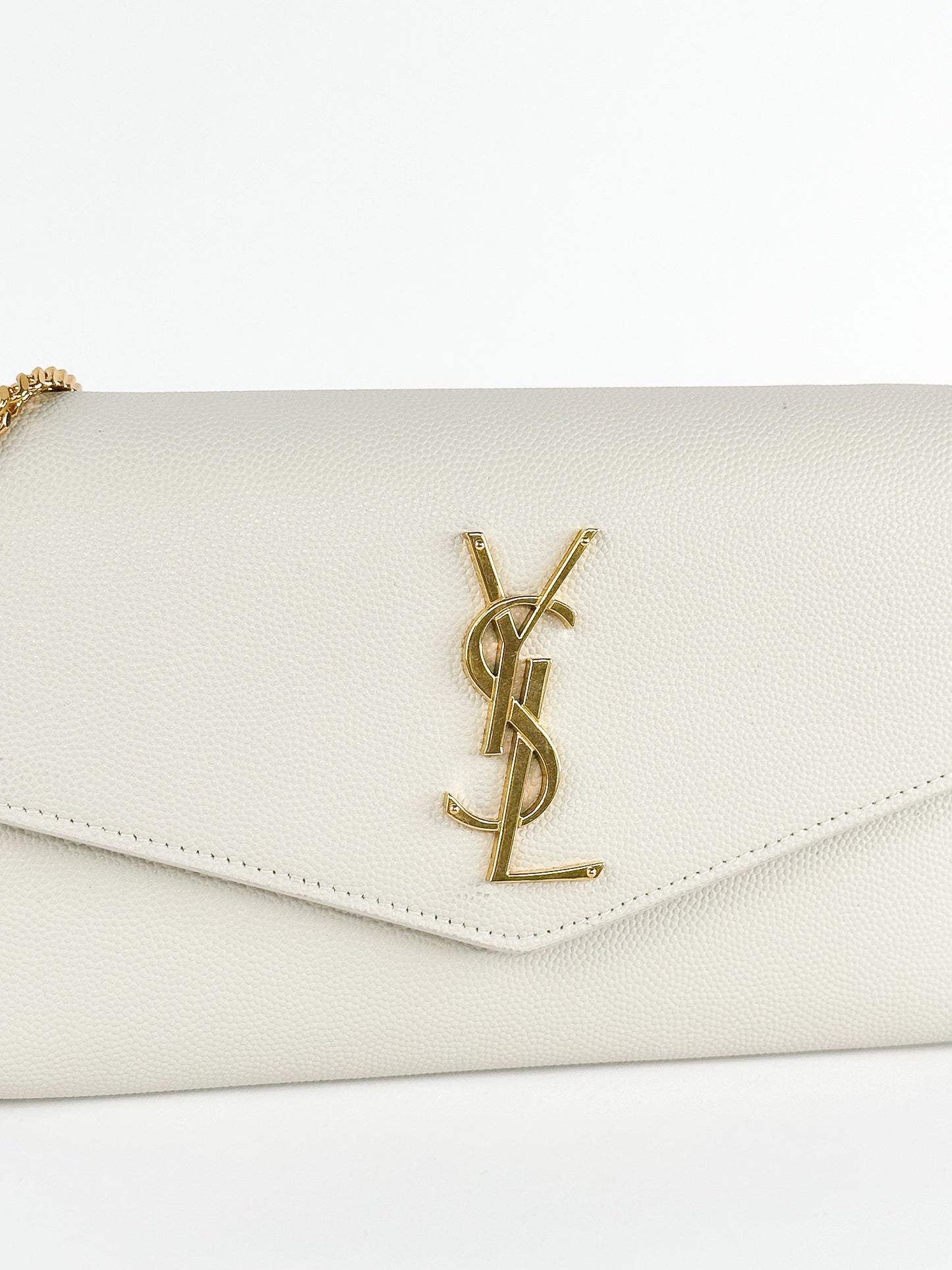 Saint Laurent Uptown Leather Wallet on Chain