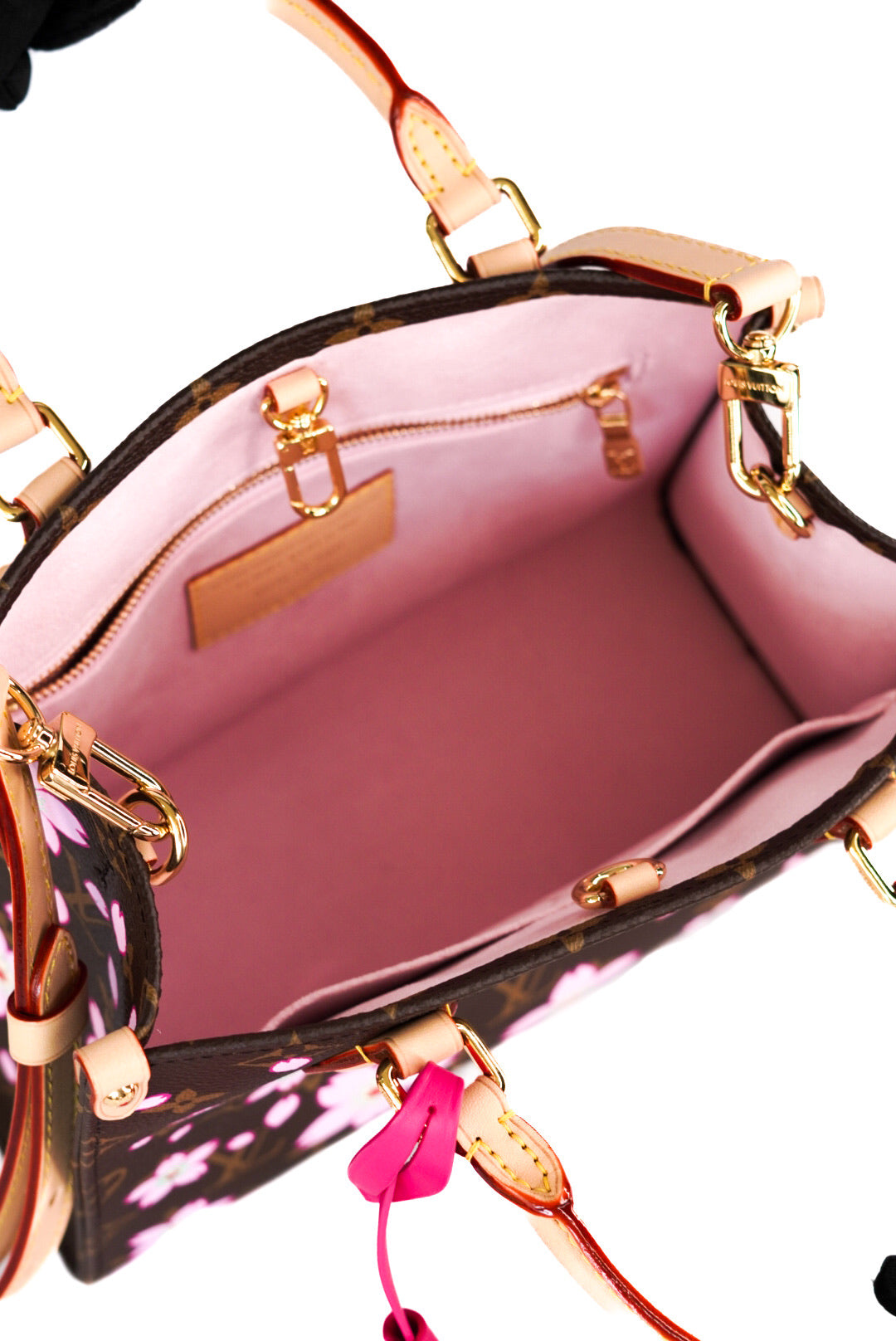 Louis Vuitton X Takashi Murakami Monogram Cherry Blossom Onthego PM Sakura Brown