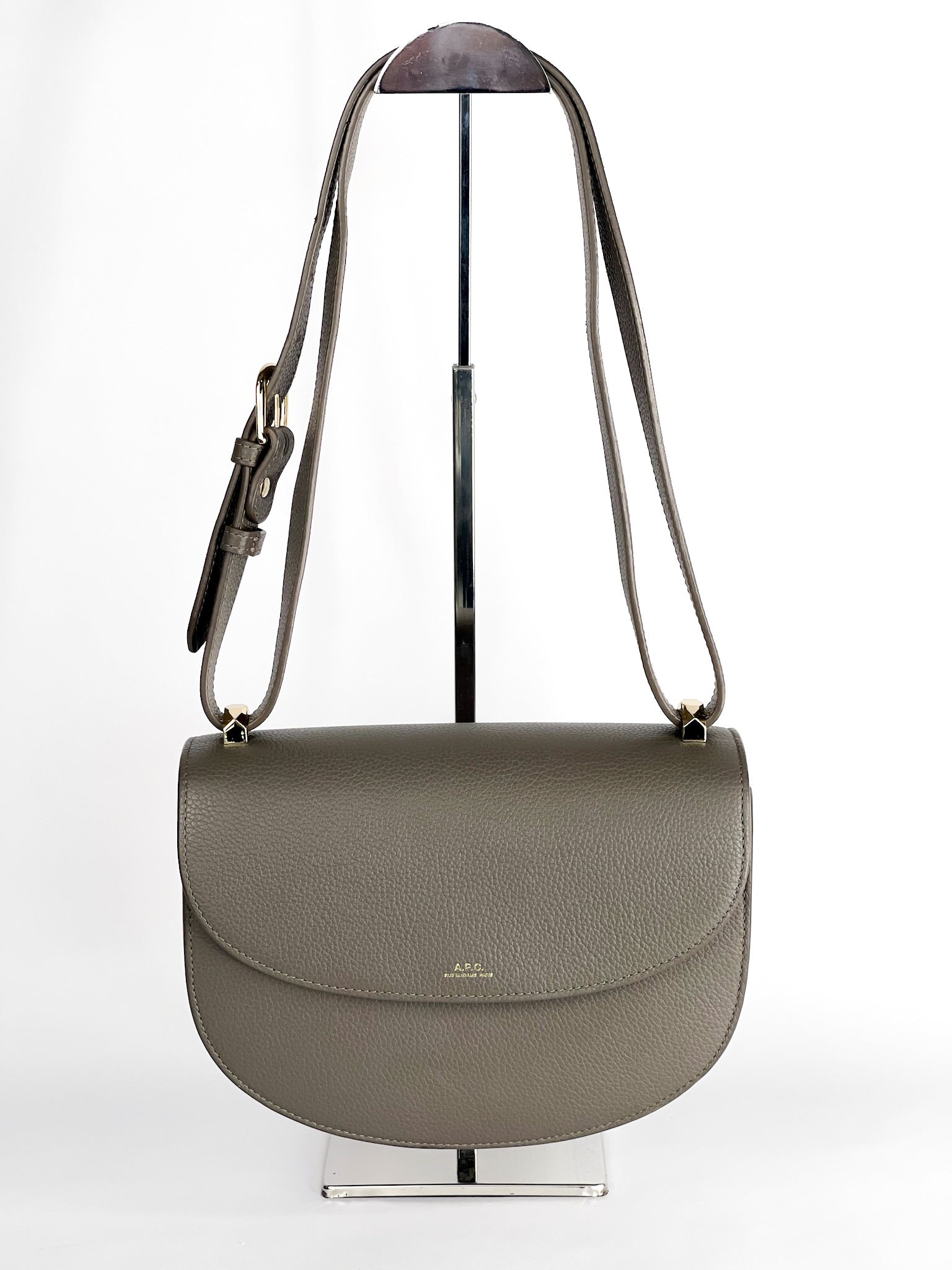 Geneve Flap Shoulder Bag Grey