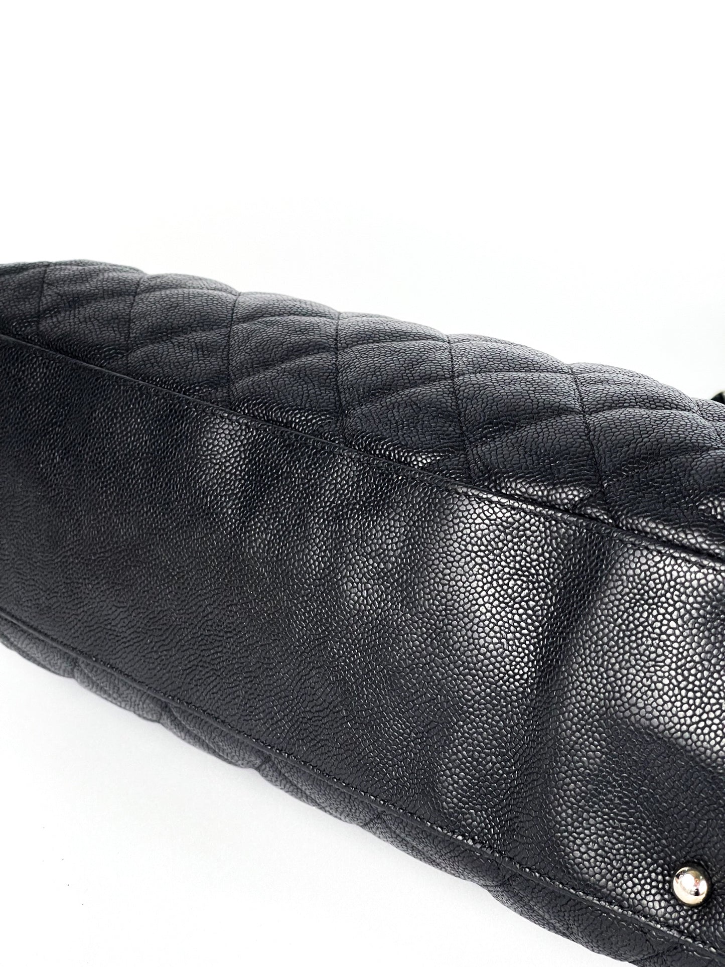 Chanel Caviar Quilted Small Shopping Tote Black