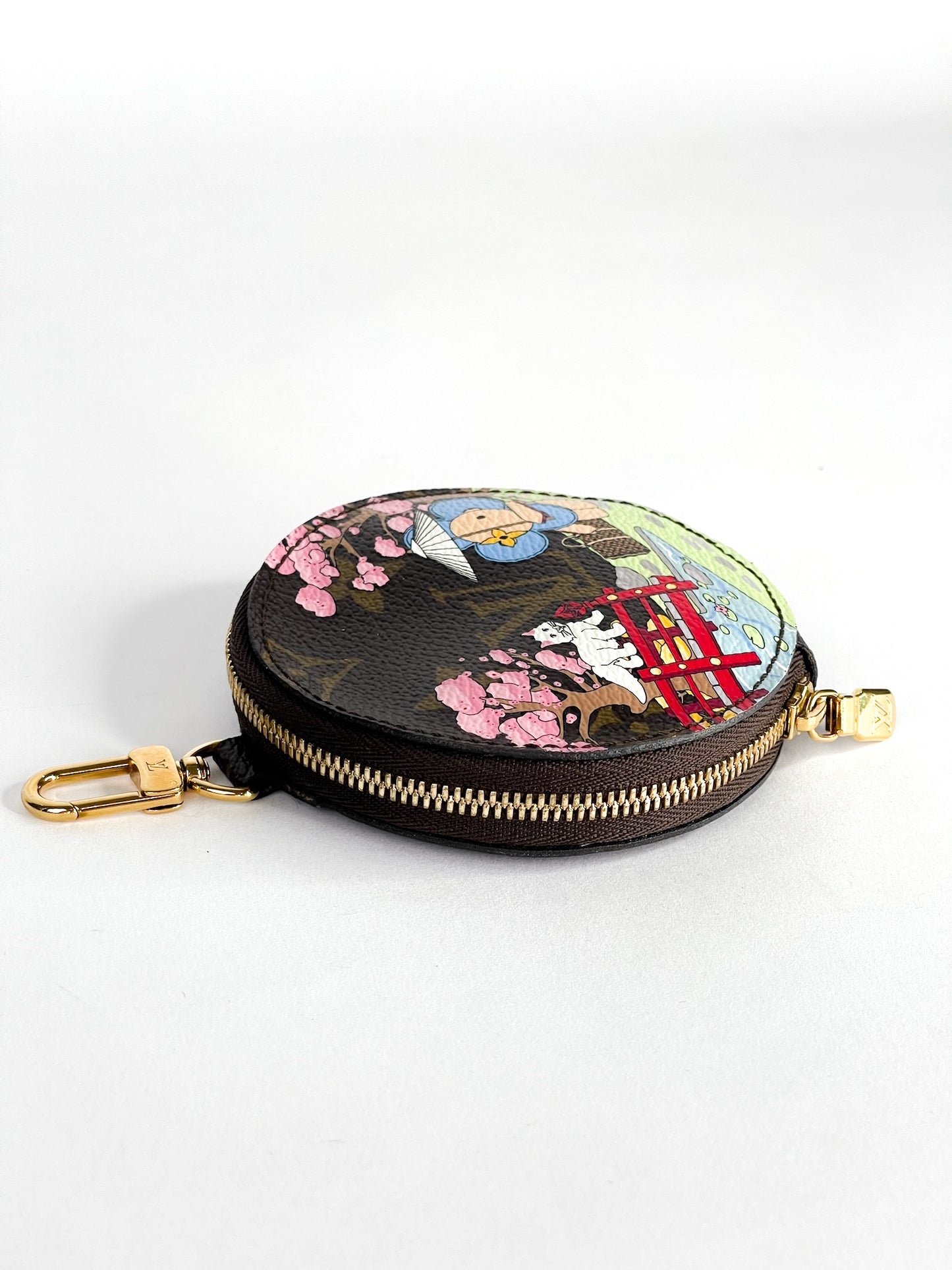Louis Vuitton Round Coin Purse Monogram Vivienne Wisteria Pink