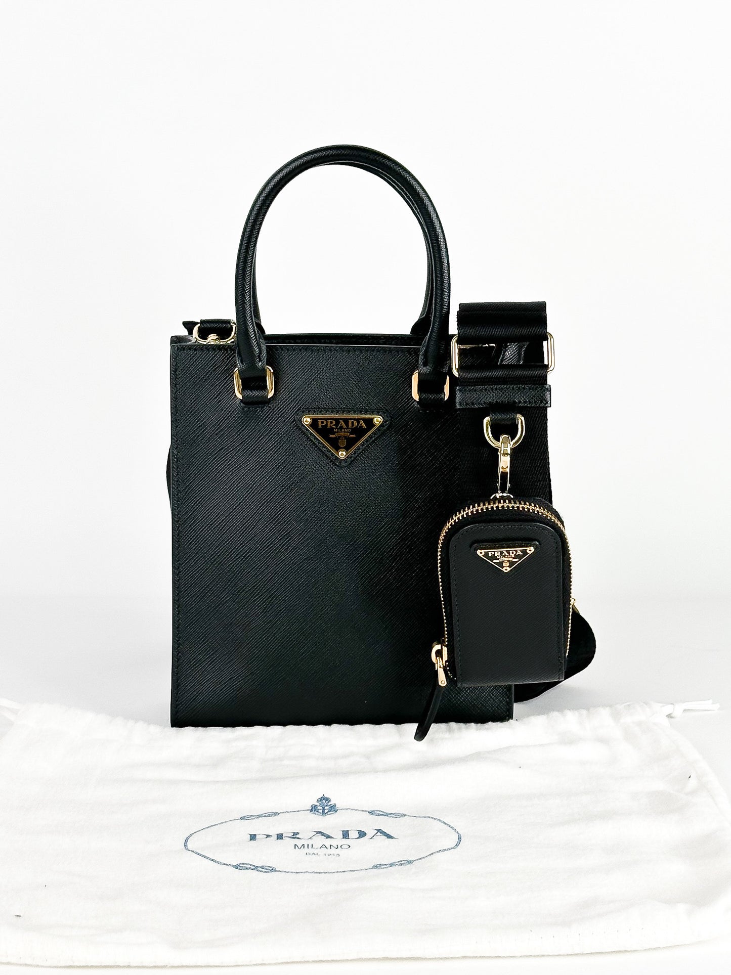 Prada Small Top Handle Bag in Saffiano Leather