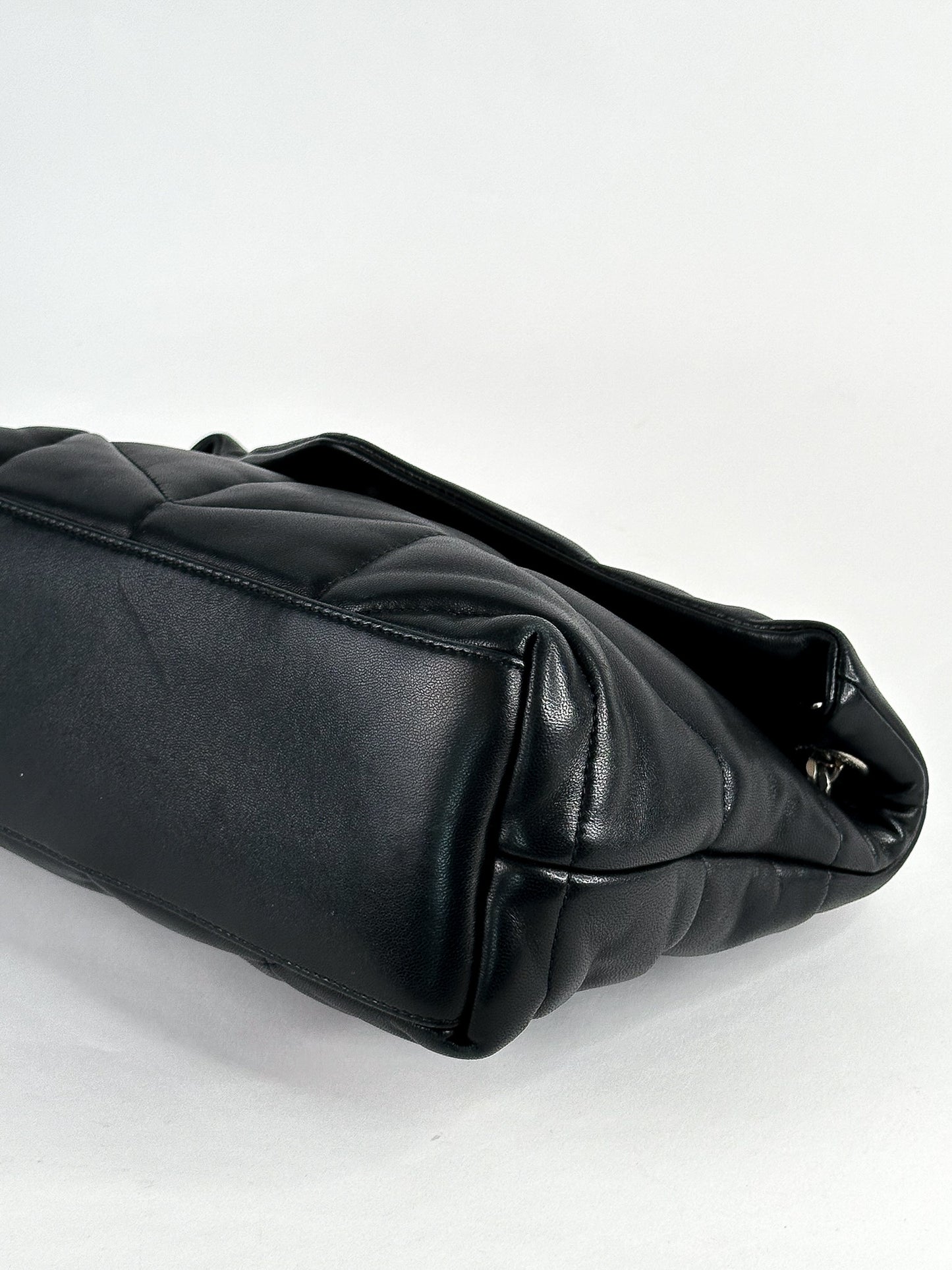 Saint Laurent Black Quilted Lambskin Small Loulou Puffer Bag
