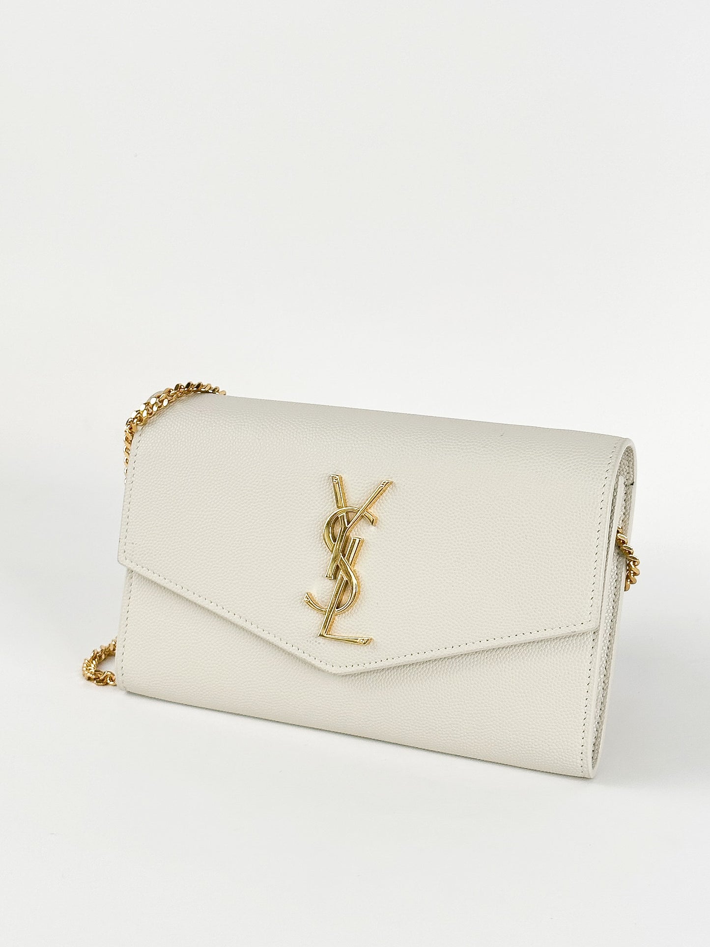 Saint Laurent Uptown Leather Wallet on Chain