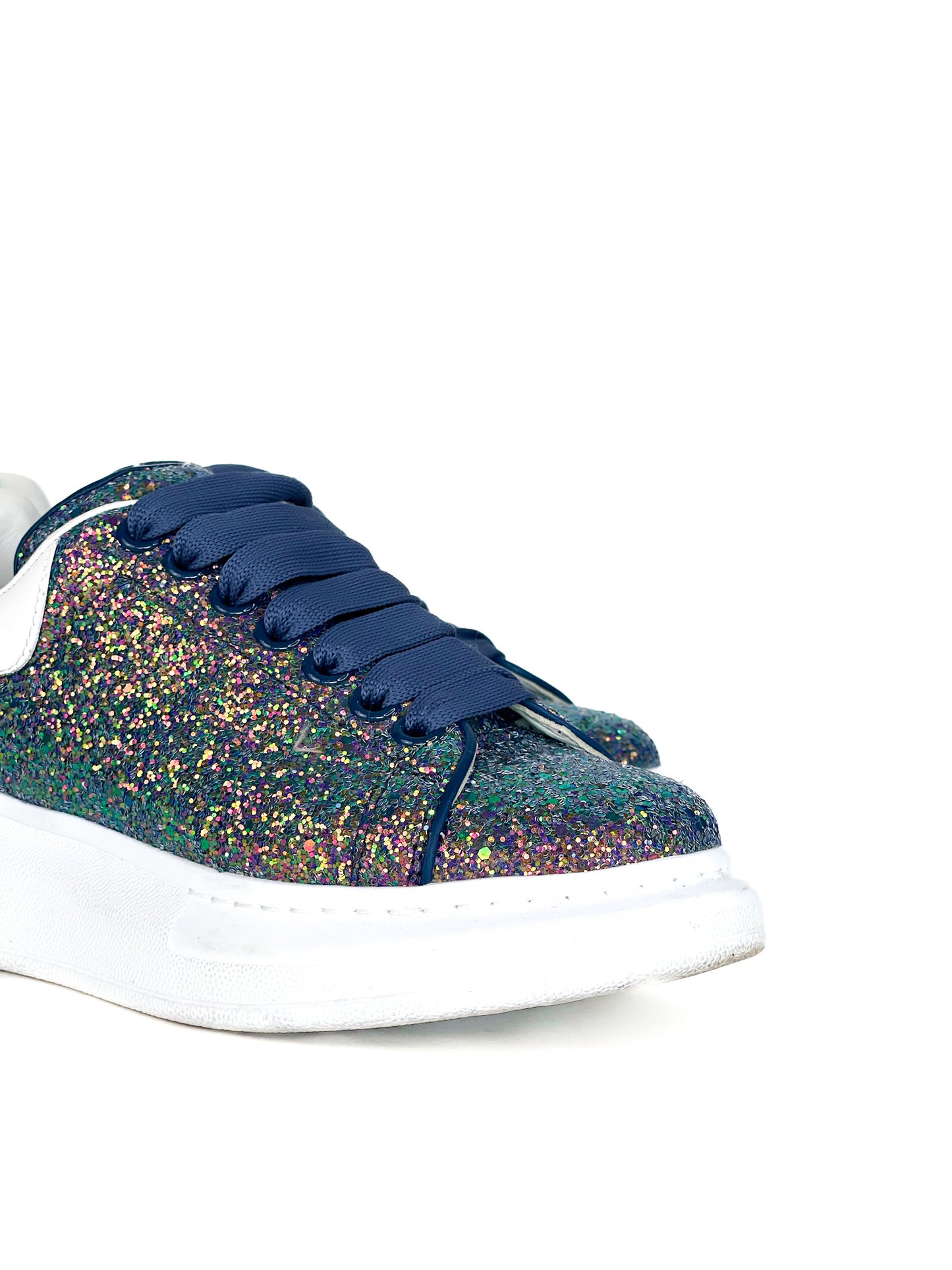 Alexander Mcqueen Glitter Disco Trainer Size 37