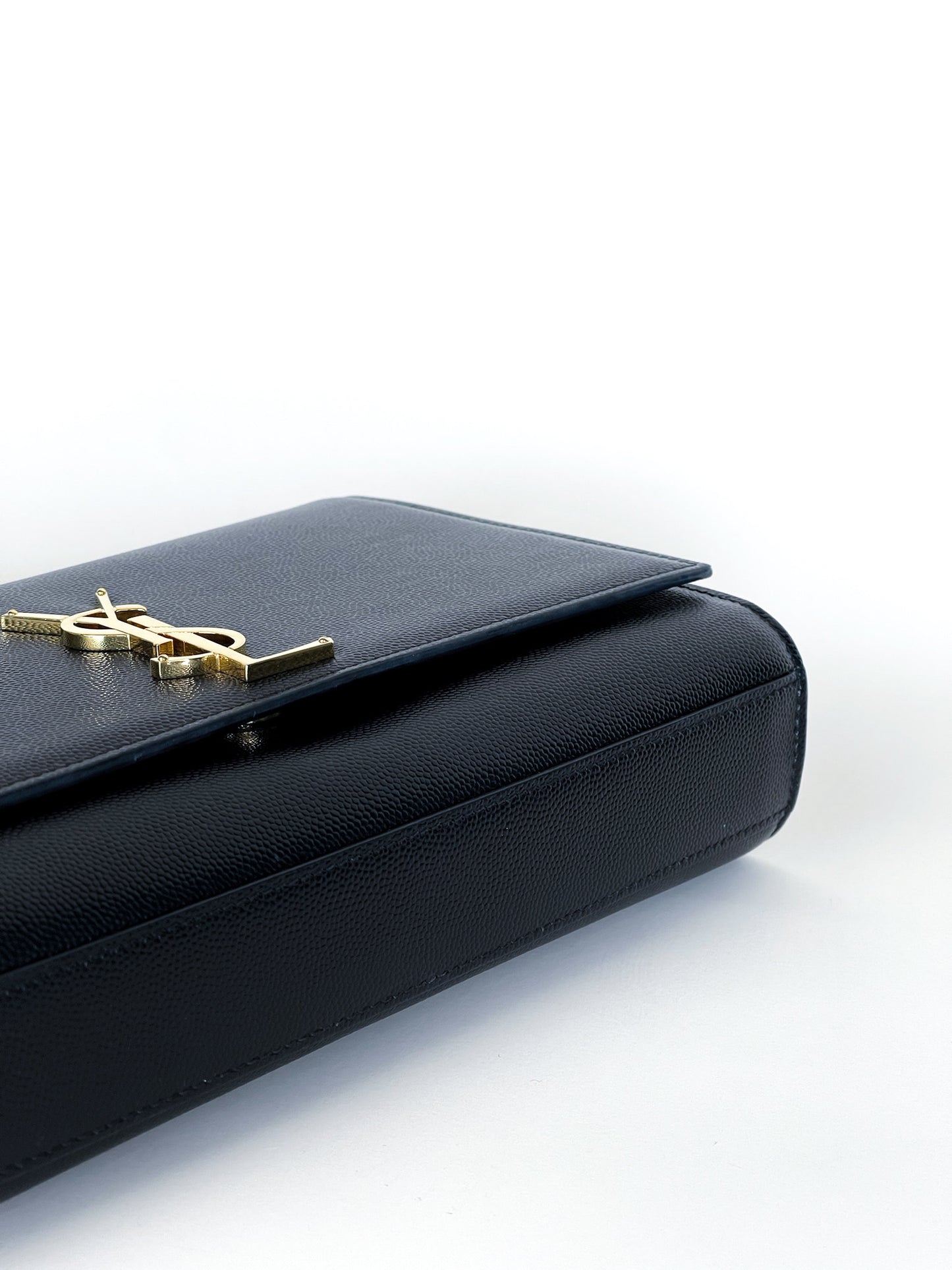 Saint Laurent Kate Medium Black in Grained Leather