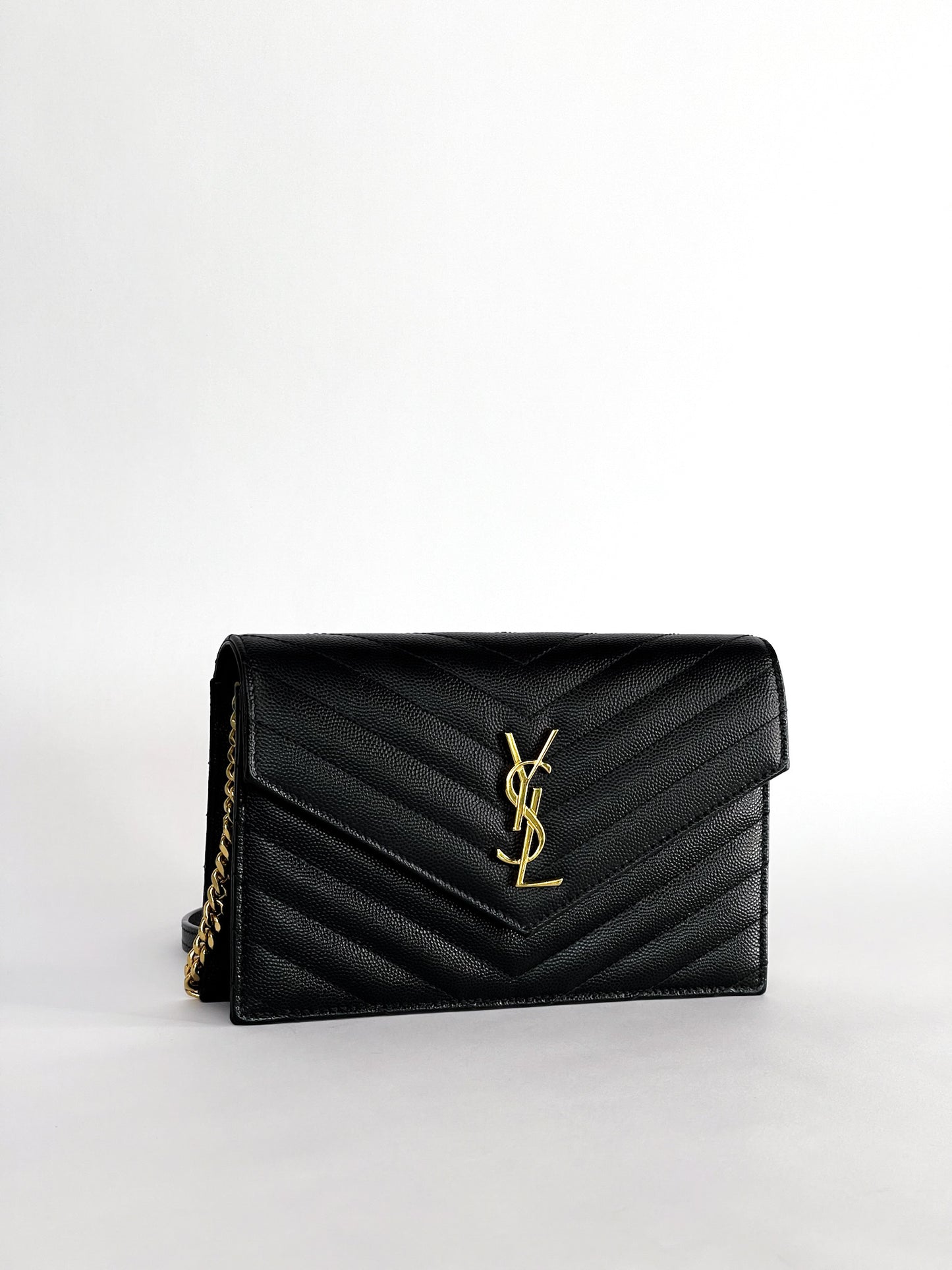 Saint Laurent Matelassé Wallet on Chain