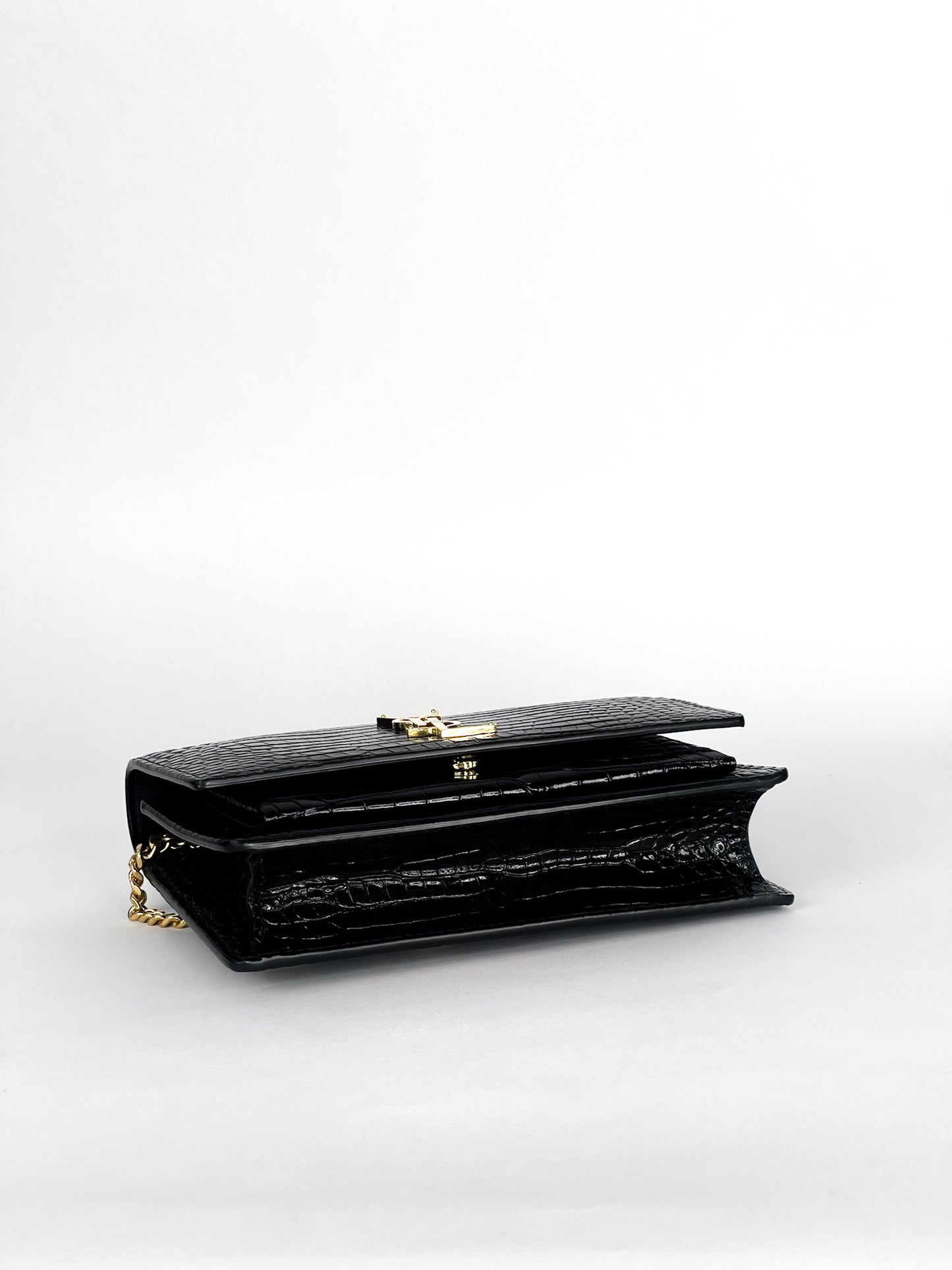 Saint Laurent Sunset Crocodile Embossed Mini Bag