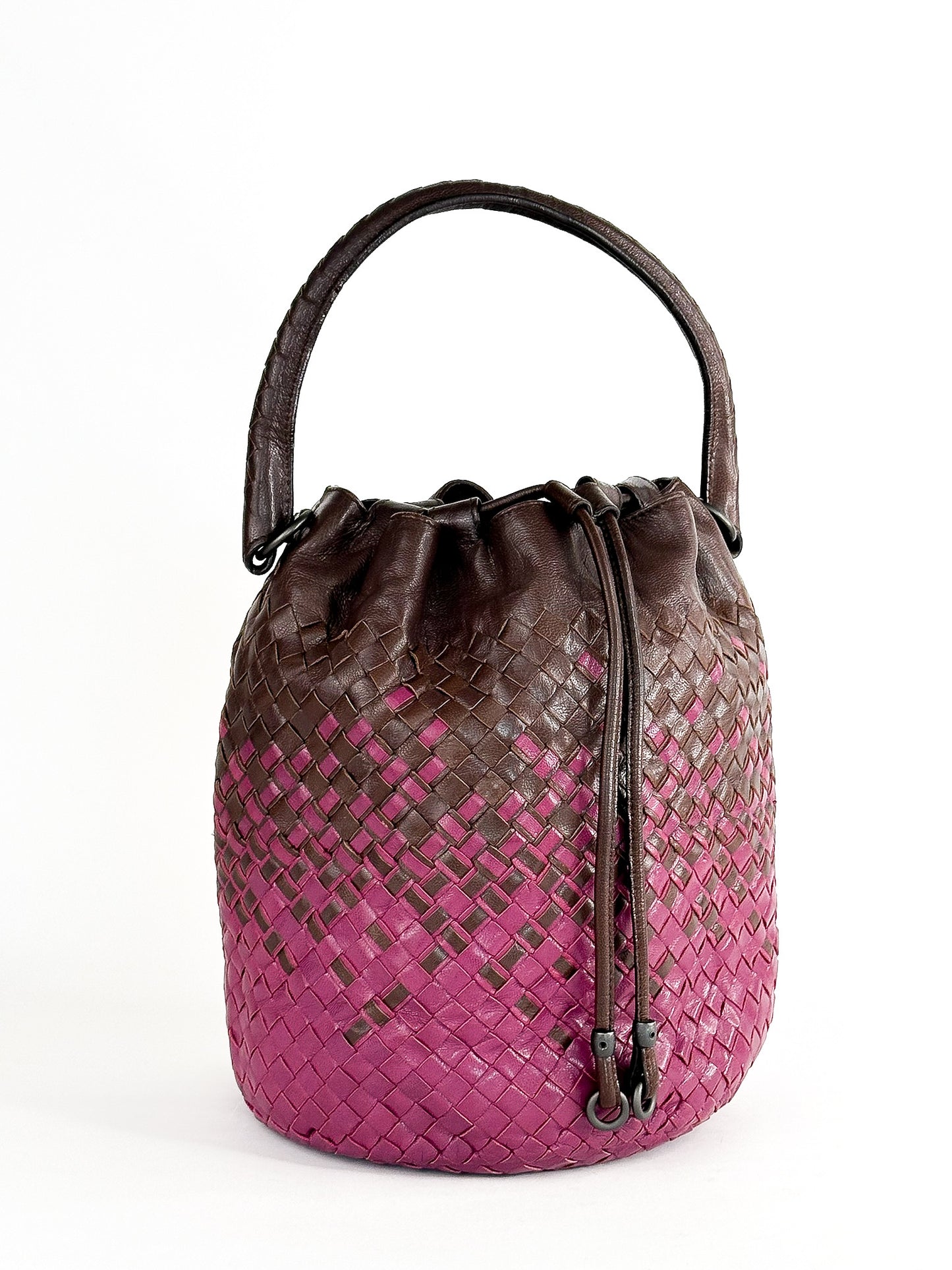 Bottega Veneta Intrecciato Nappa Leather Drawstring Medium Bucket Bag