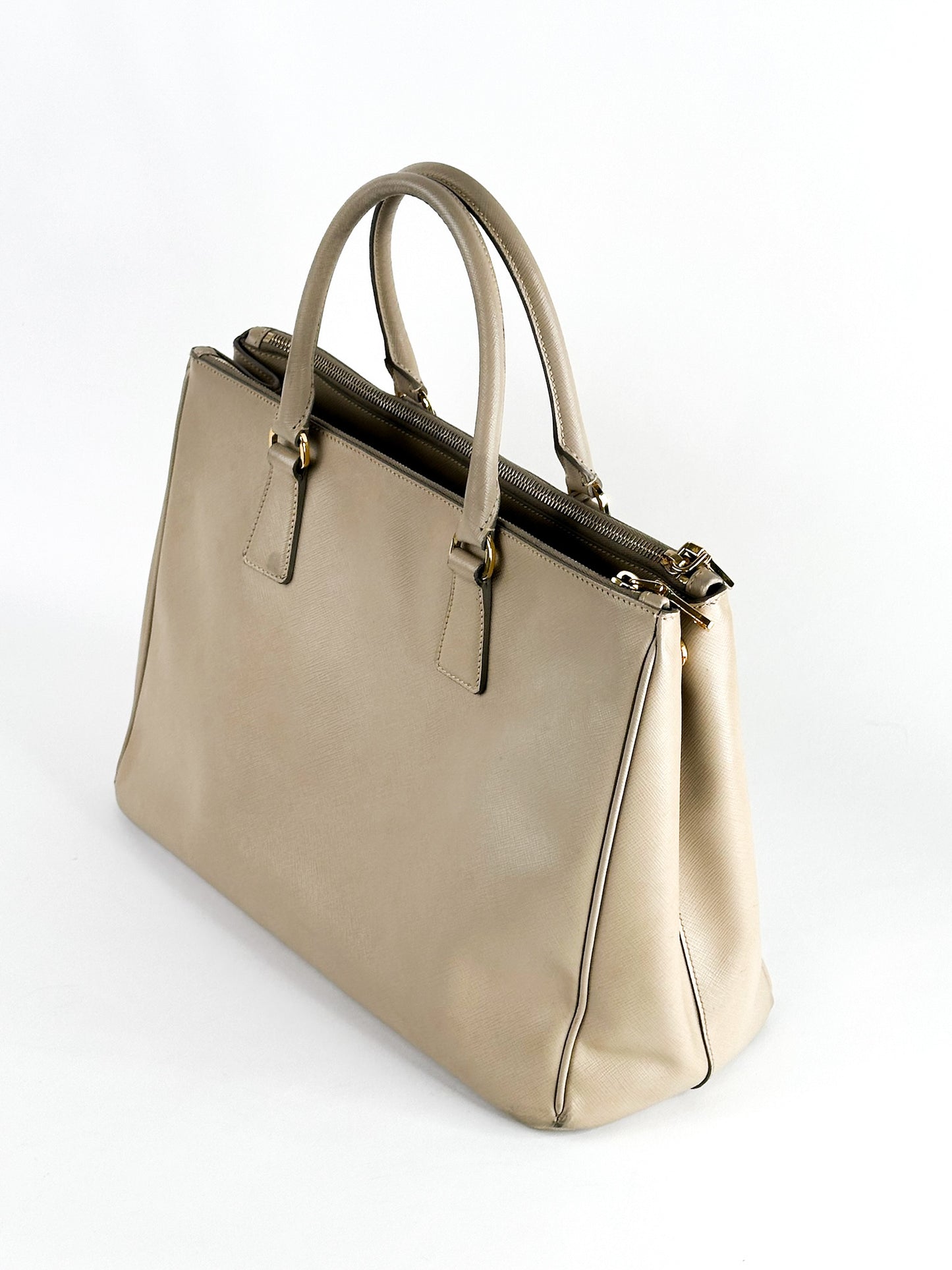 Prada Galleria Saffiano Leather Taupe