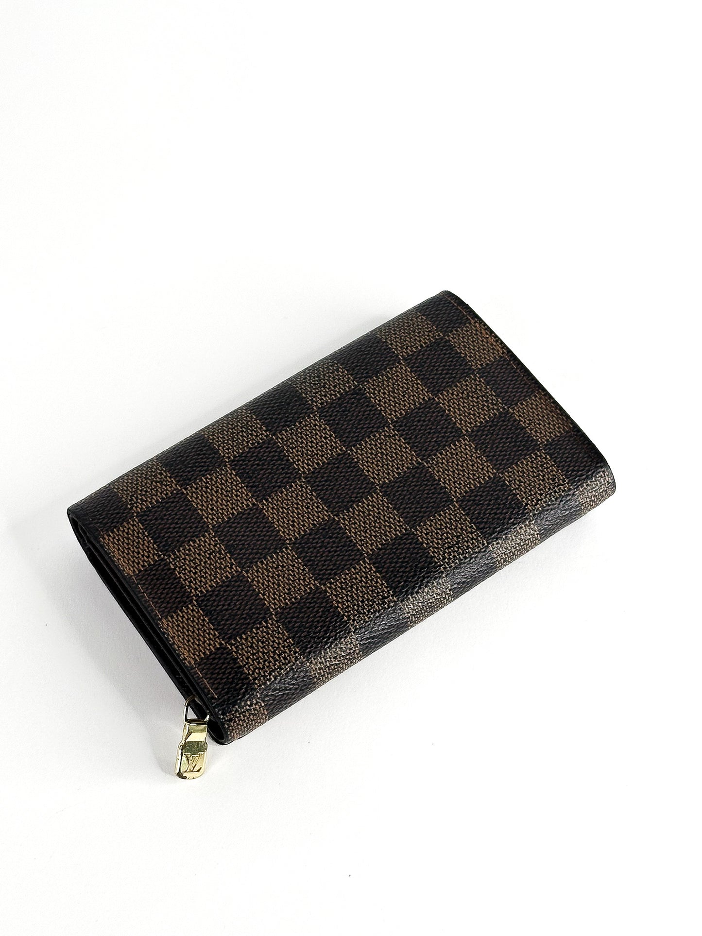 Louis Vuitton Damier Ebene Tri-fold Zip Wallet