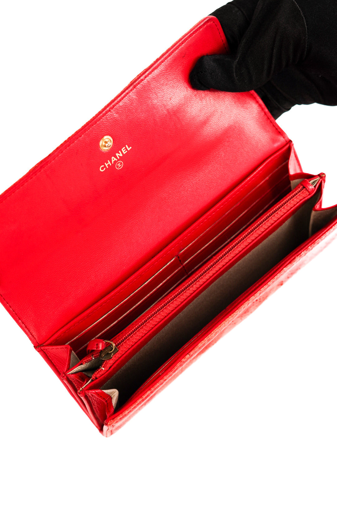 Chanel Python Skin Long Flap Wallet