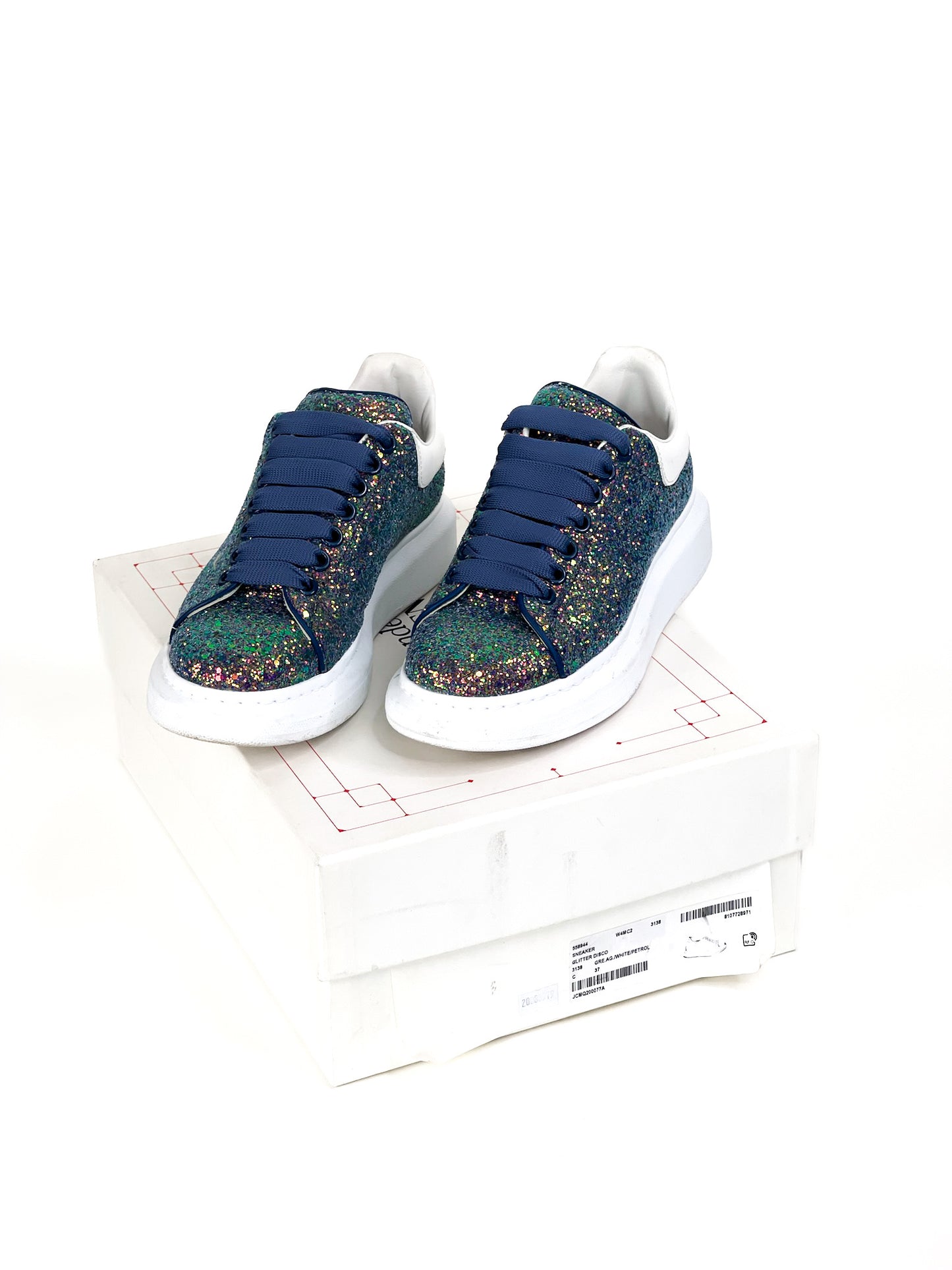 Alexander Mcqueen Glitter Disco Trainer Size 37