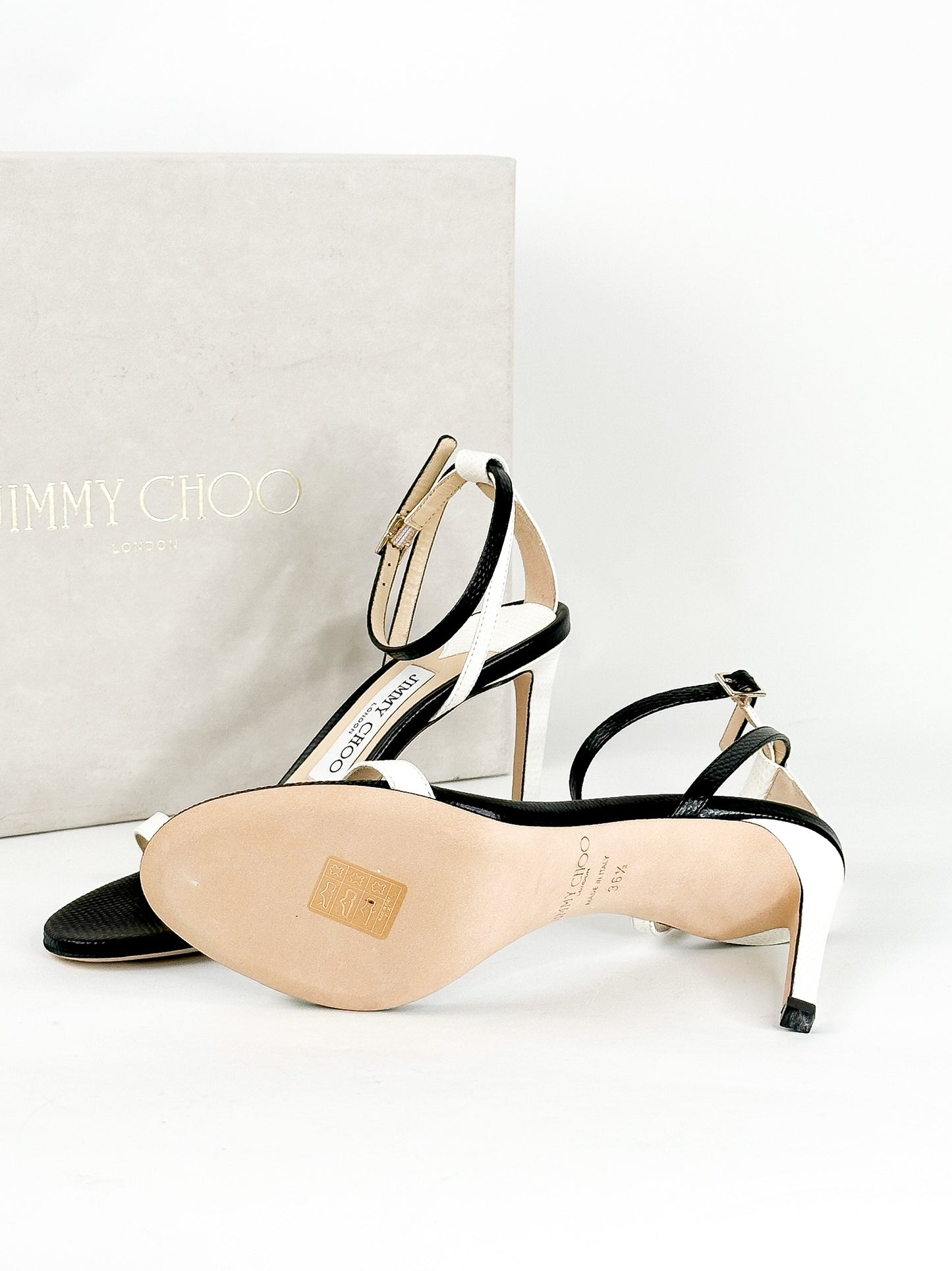 Jimmy Choo Minny Stiletto Sandals Size 36 1/2