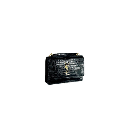 Saint Laurent Sunset Crocodile Embossed Mini Bag