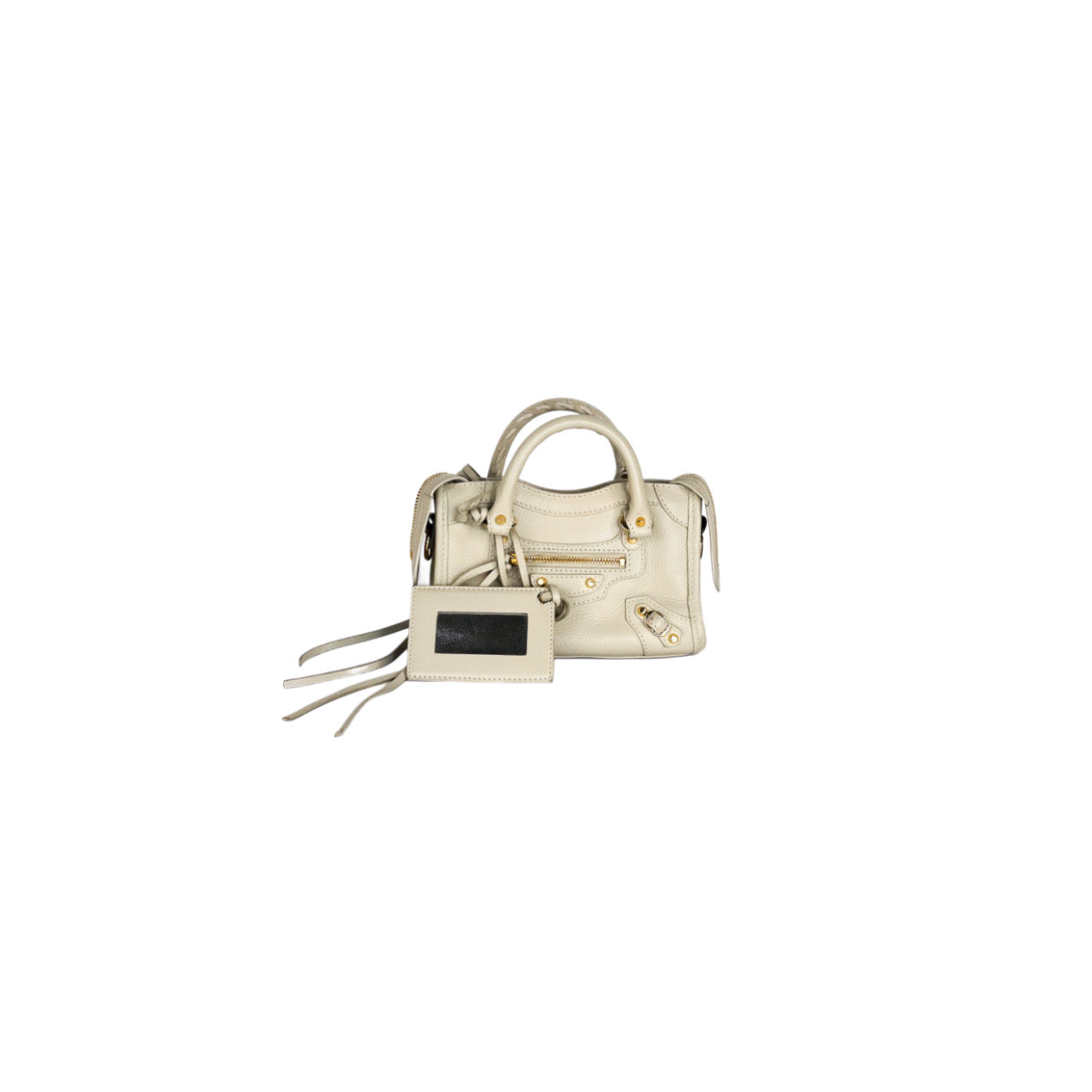 Balenciaga City Nano Blanc Creme Gold Hardware