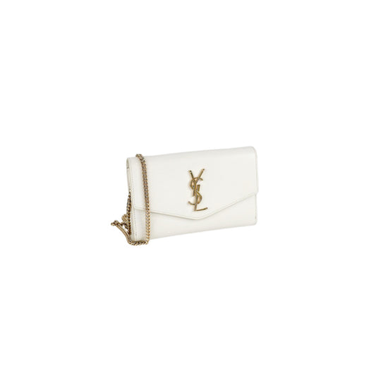 Saint Laurent Uptown Leather Wallet on Chain