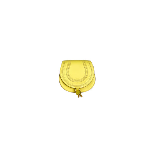Chloe Yellow Grained Leather Mini Marcie Bag