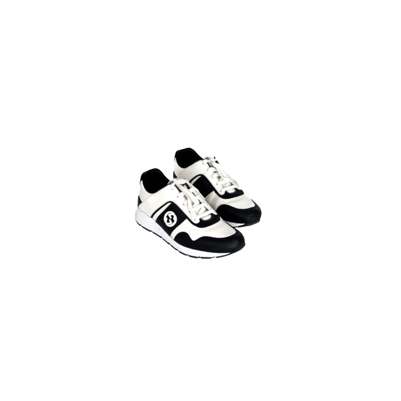 Gucci Calfskin Interlocking G Sneakers Black White Size 39