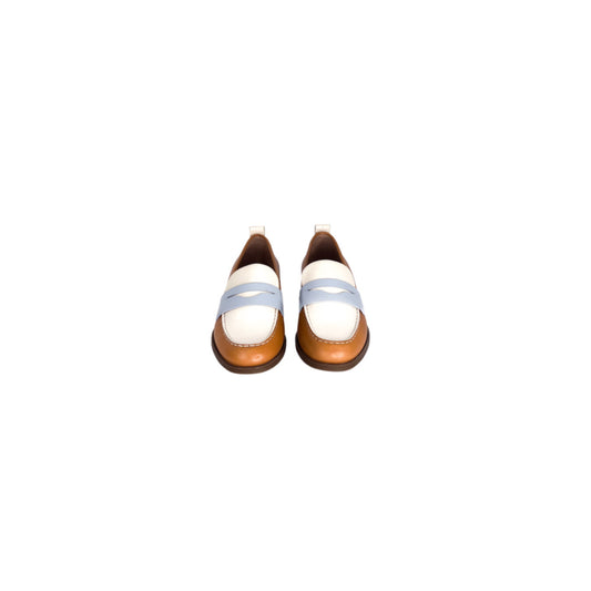 Cole Haan Leather Stassi Penny Loafer Brown & White Size 6