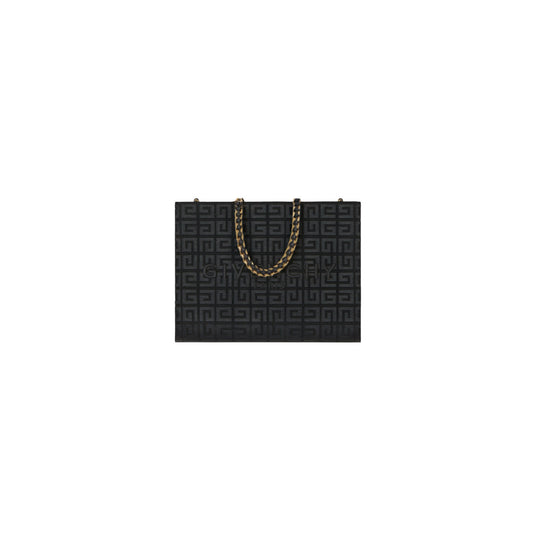 Givenchy Medium G-Tote Shopping Bag in 4G Embroidery with Chain