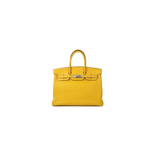 Hermes Birkin 35 Bag Jaune de Naples Novillo Leather Gold Hardware