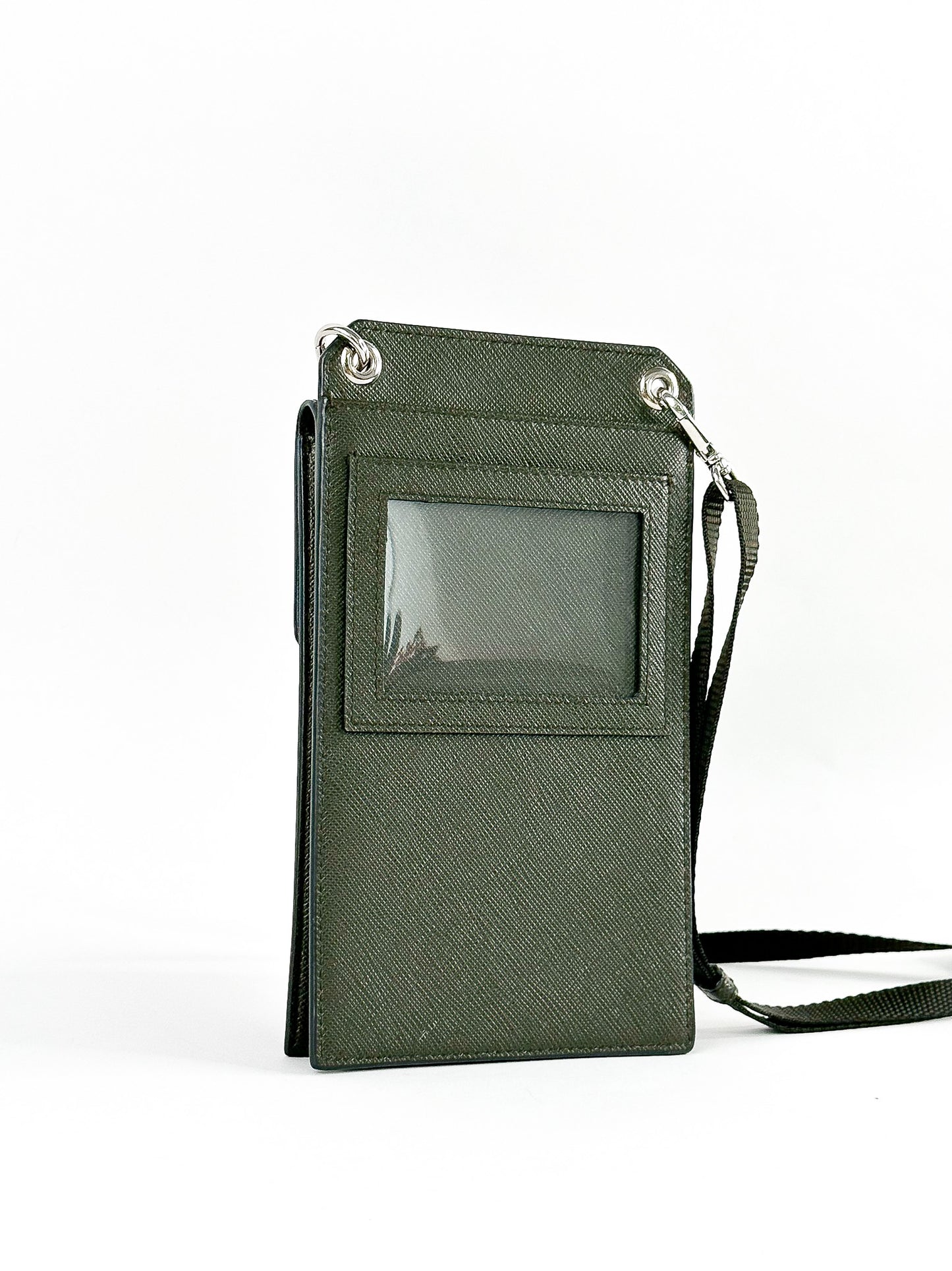 Prada Phone Holder Crossbody Bag Saffiano Leather