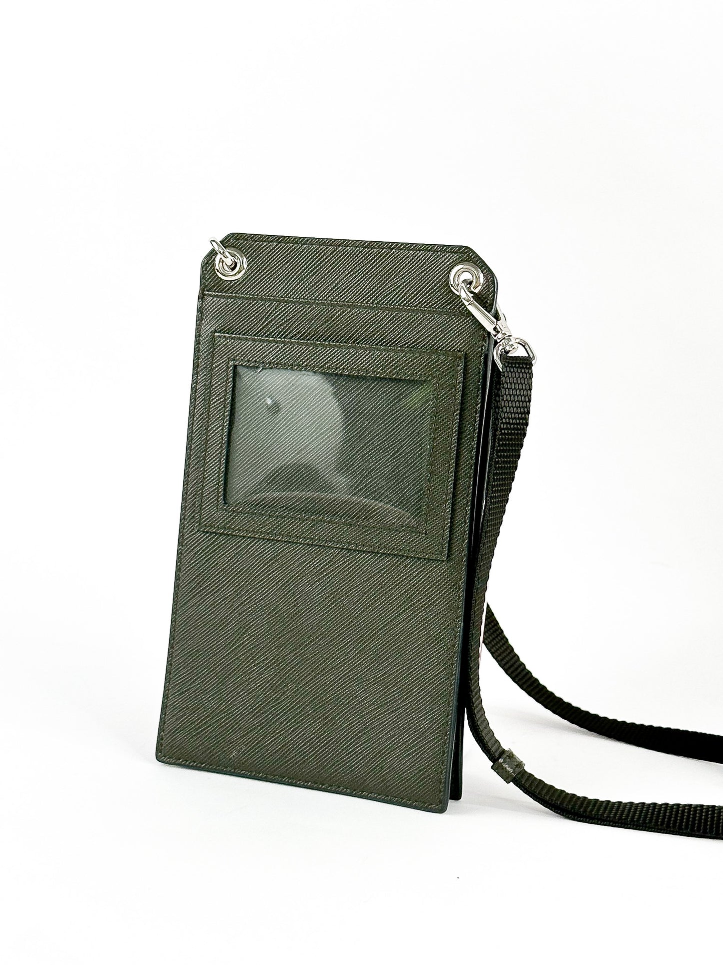 Prada Phone Holder Crossbody Bag Saffiano Leather