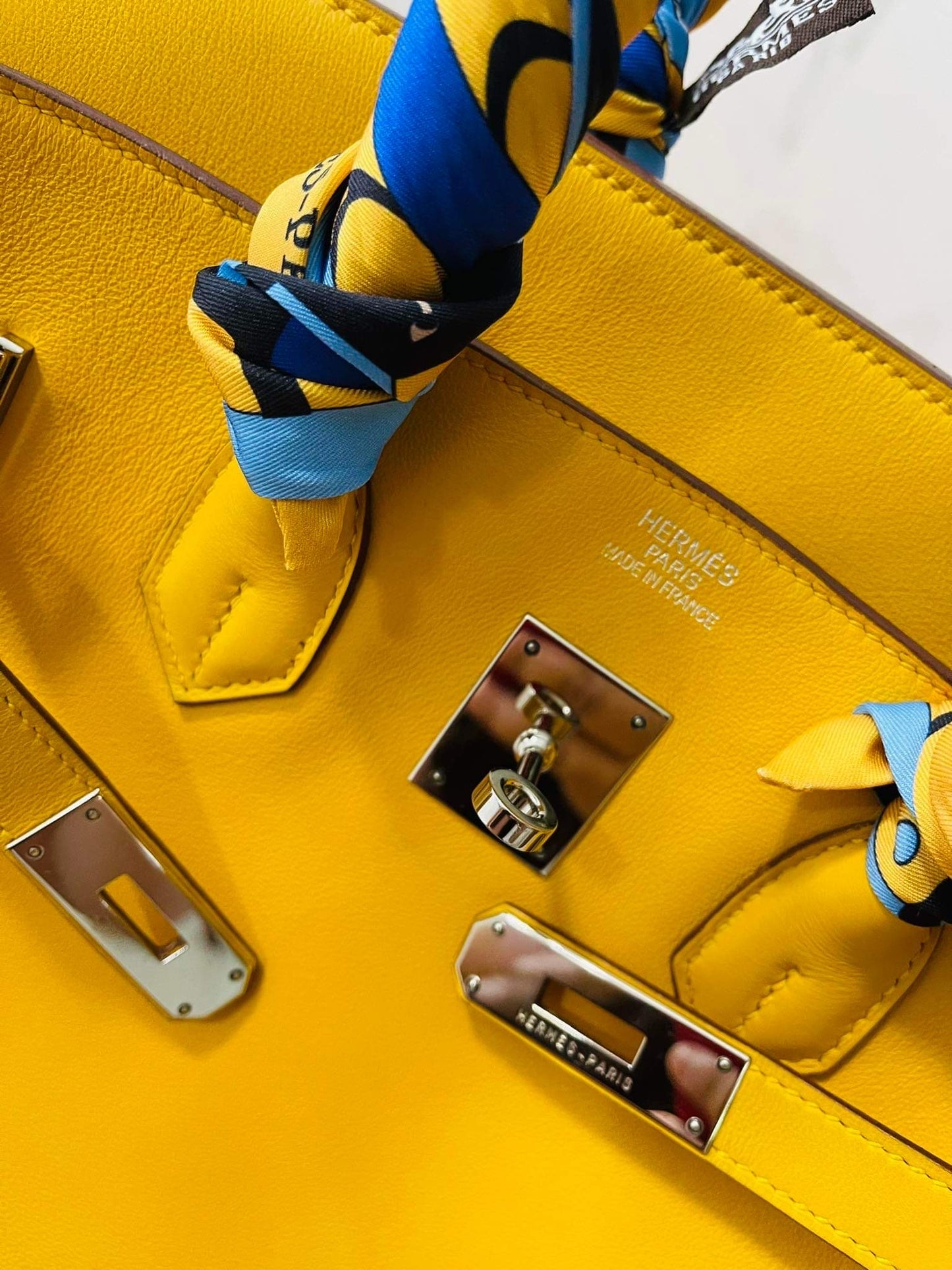 Hermes Birkin 35 Bag Jaune de Naples Novillo Leather Gold Hardware