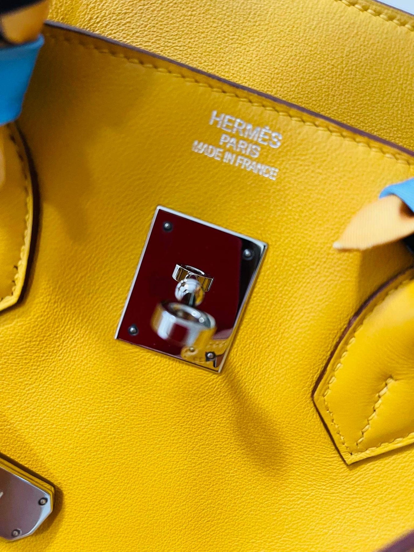 Hermes Birkin 35 Bag Jaune de Naples Novillo Leather Gold Hardware