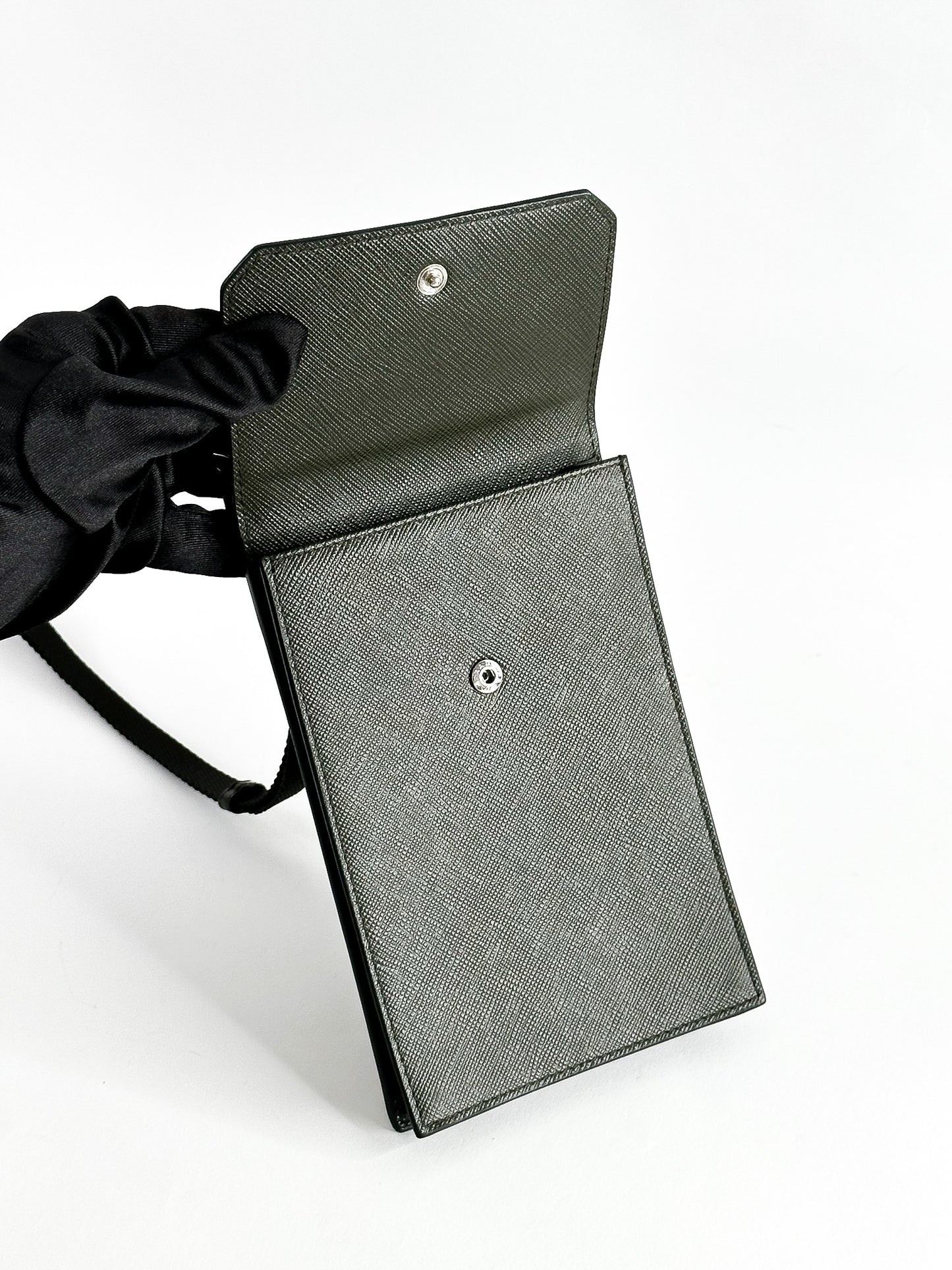 Prada Phone Holder Crossbody Bag Saffiano Leather