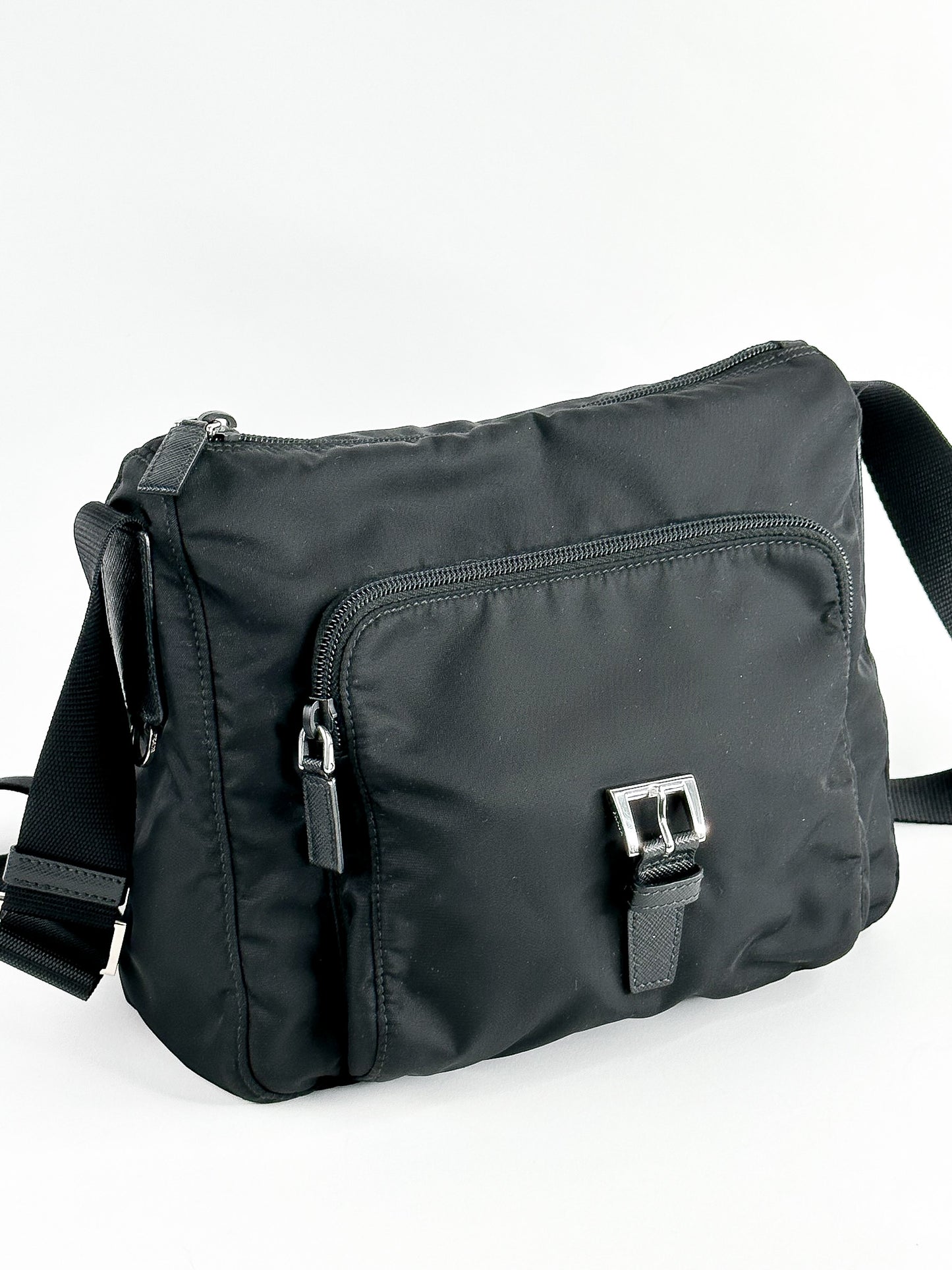 Prada Black Tessuto Messenger Bag