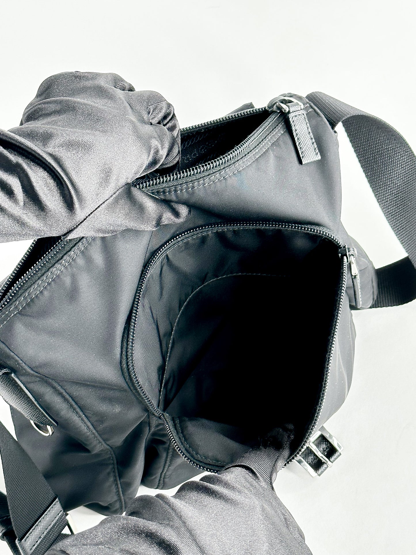Prada Black Tessuto Messenger Bag