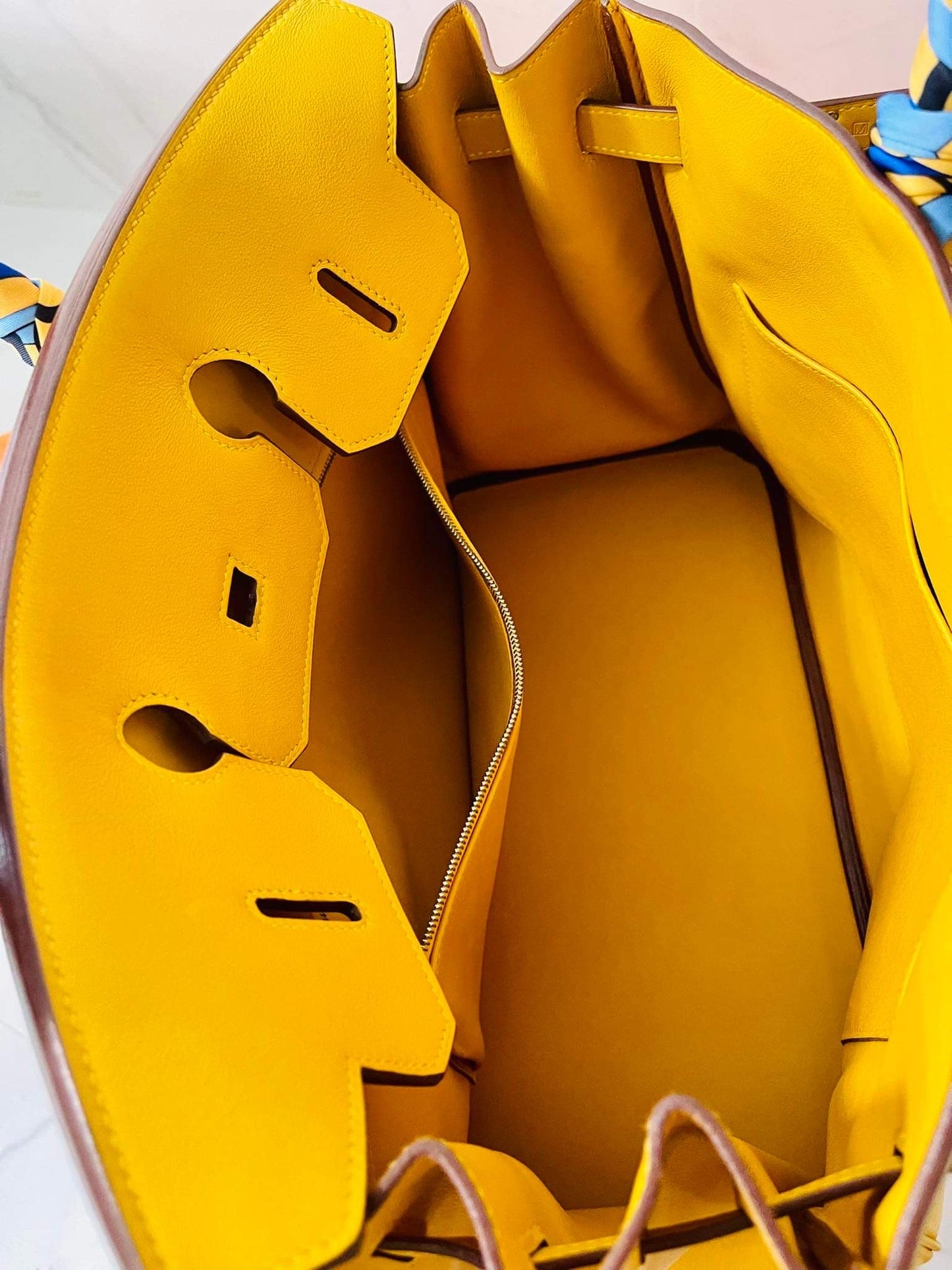 Hermes Birkin 35 Bag Jaune de Naples Novillo Leather Gold Hardware