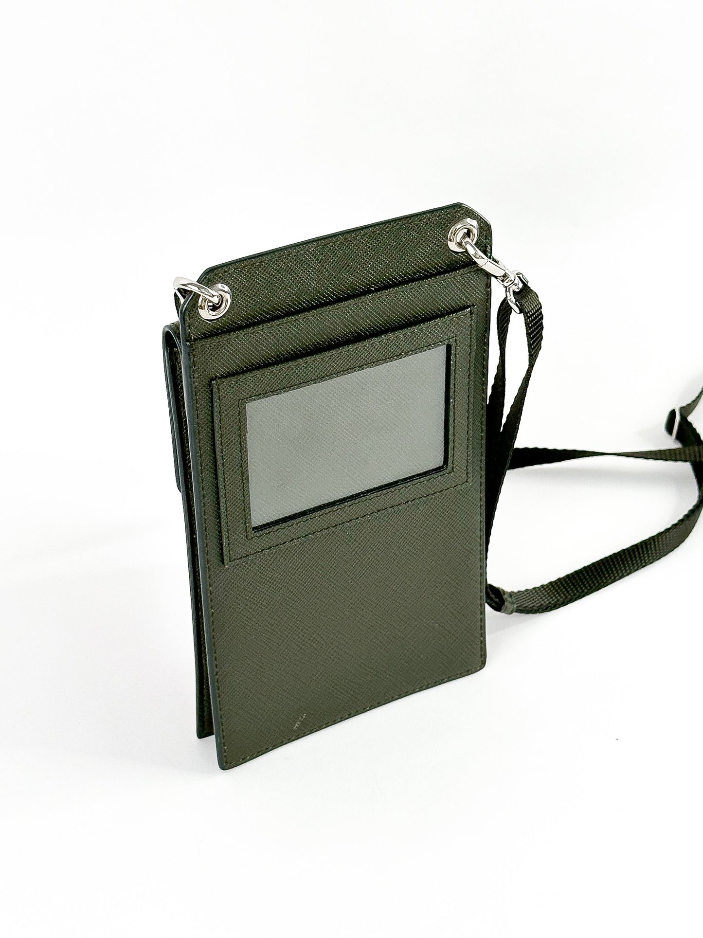 Prada Phone Holder Crossbody Bag Saffiano Leather