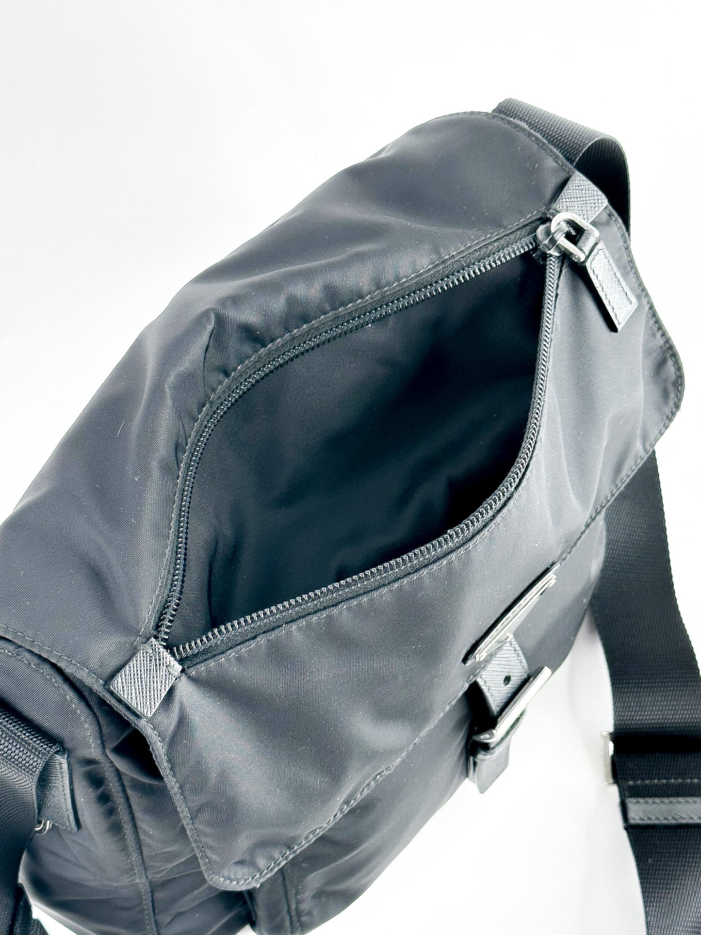 Prada Black Tessuto Messenger Bag
