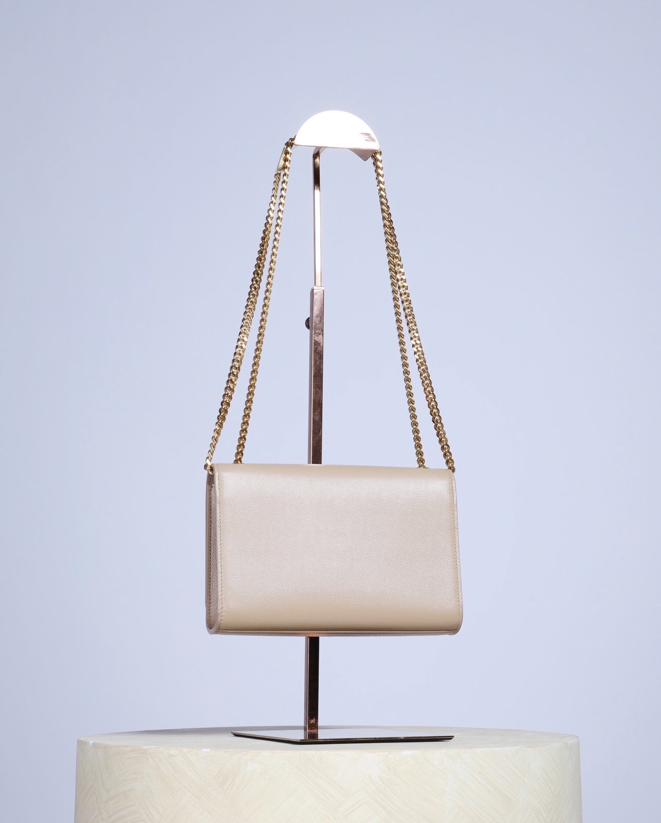 YSL Kate Small Chain Bag in Grain De Poudre Embossed Leather