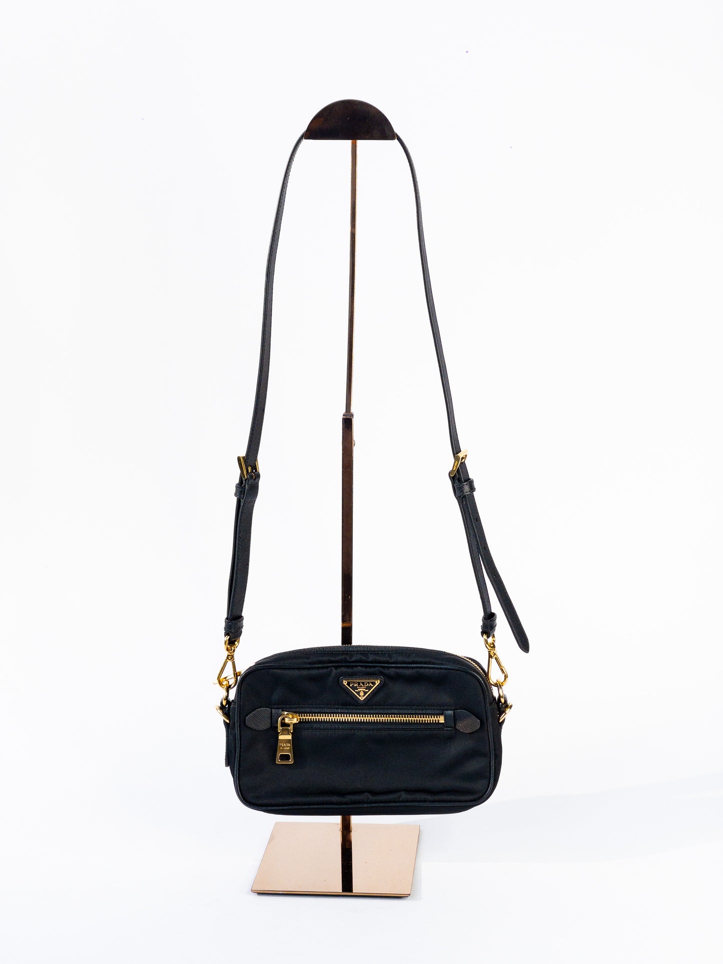 Prada Tessuto Nylon Saffiano Crossbody Bag